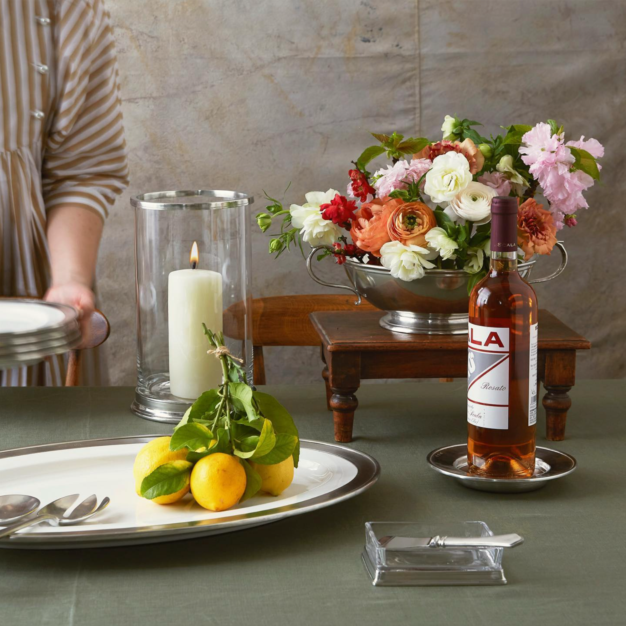 Pewter Large Convivio Oval Serving Platter