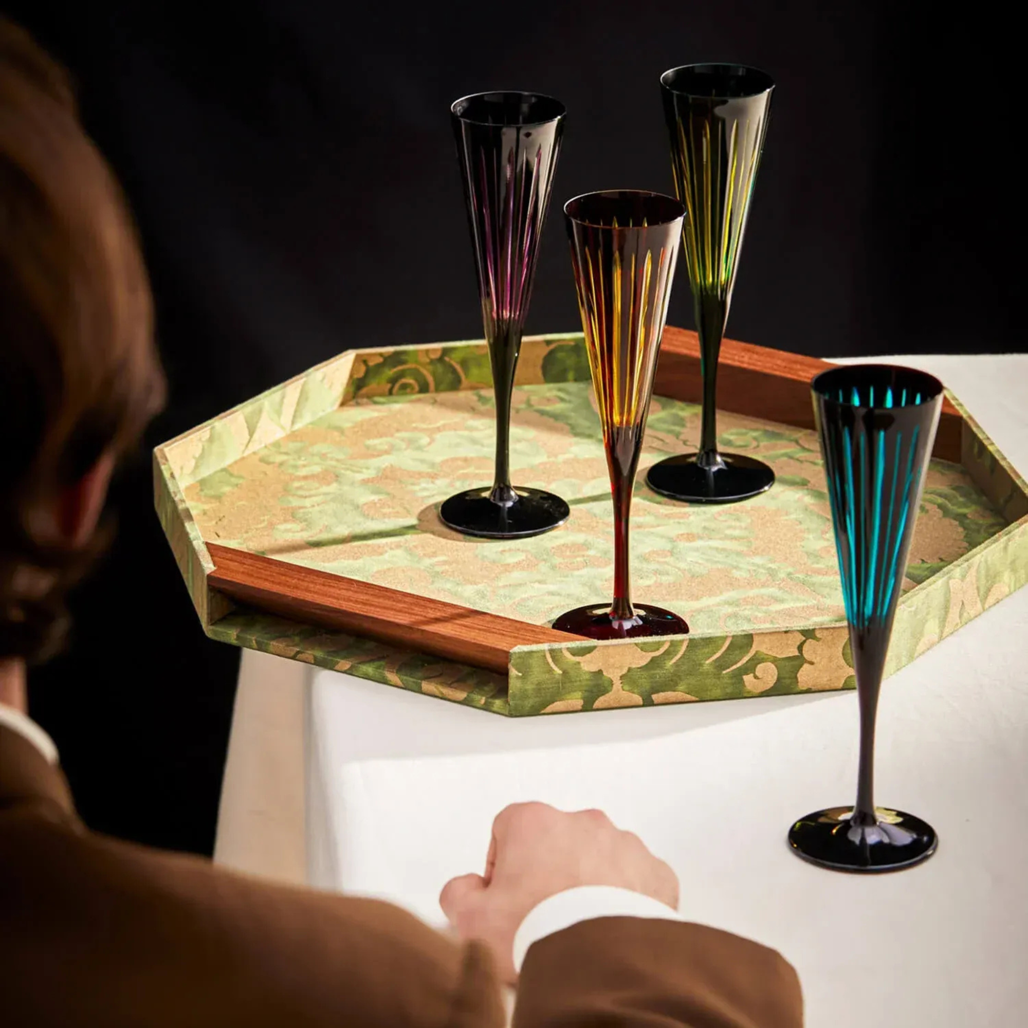 Prism Champagne Flutes - Set of 4