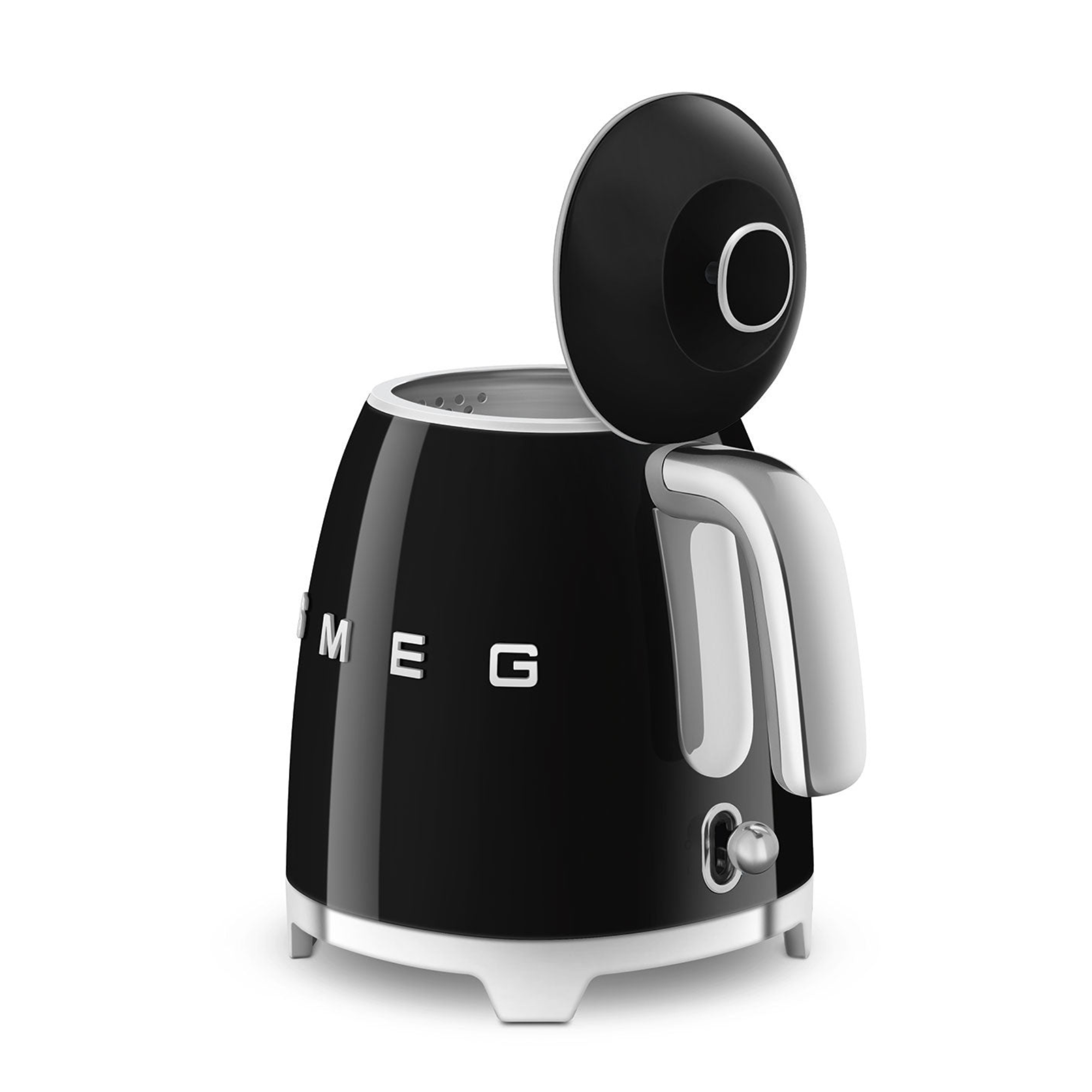 #color_Glossy Black | 50s Retro Style Electric Mini Kettle