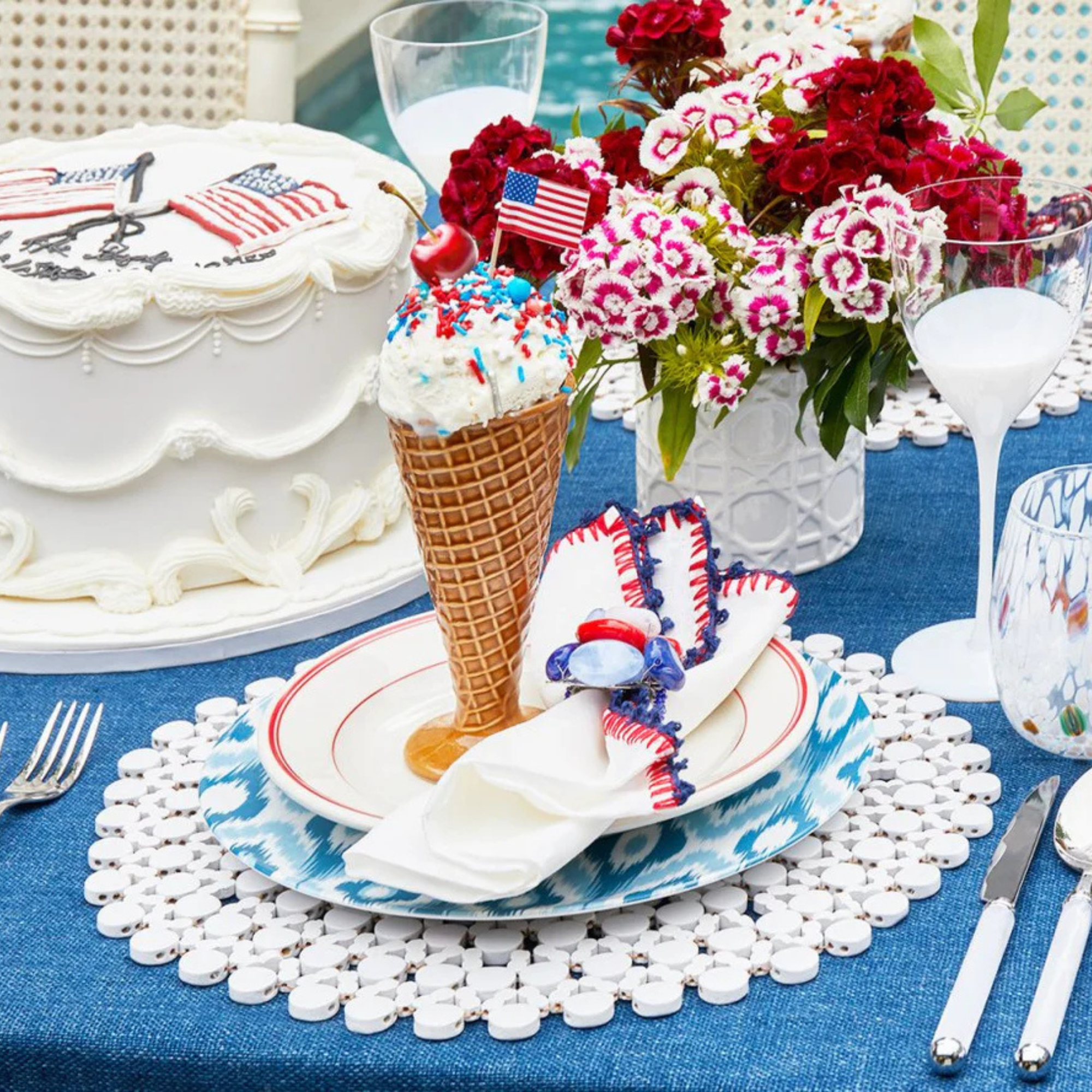 Sea Stone Napkin Rings - Set of 4