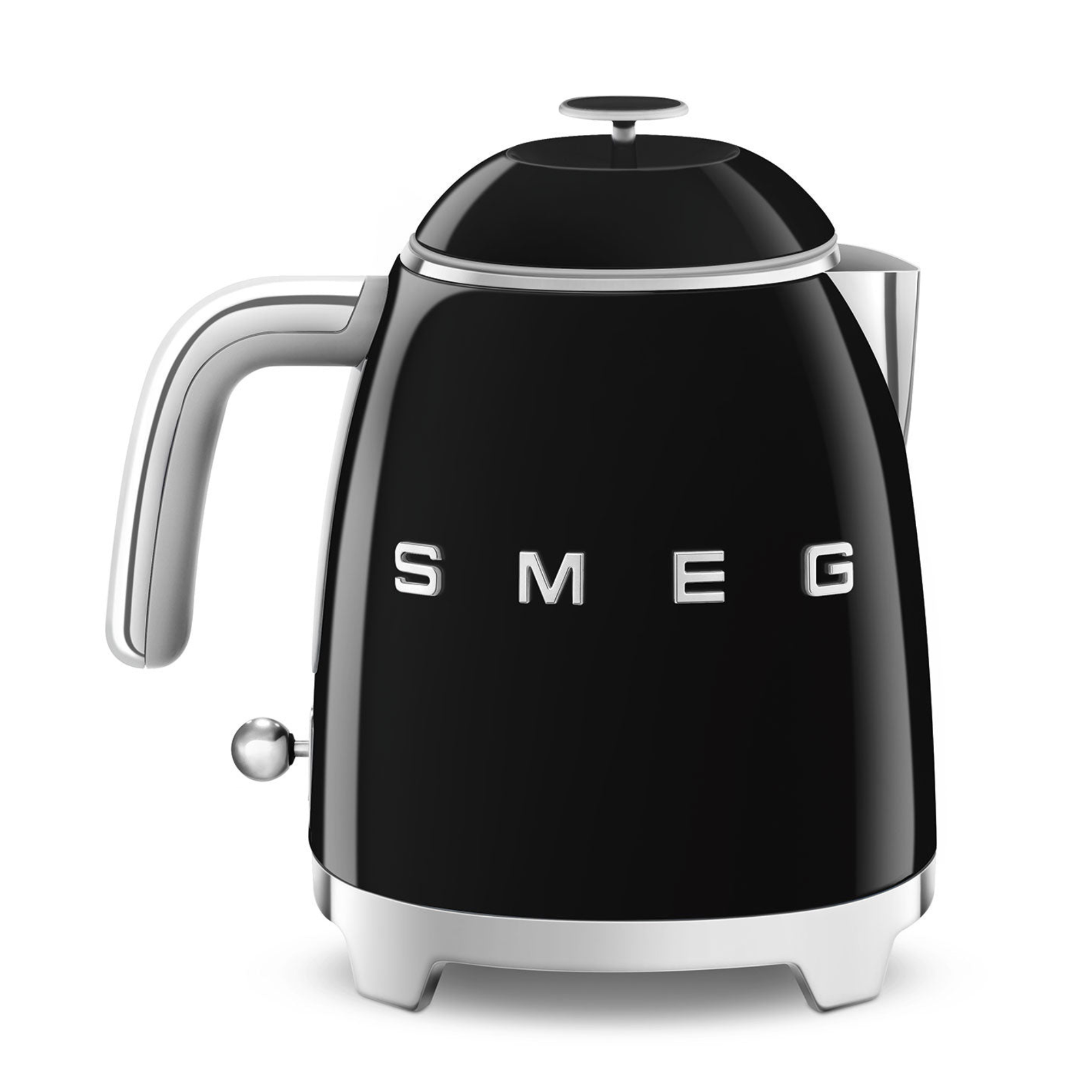 #color_Glossy Black | 50s Retro Style Electric Mini Kettle