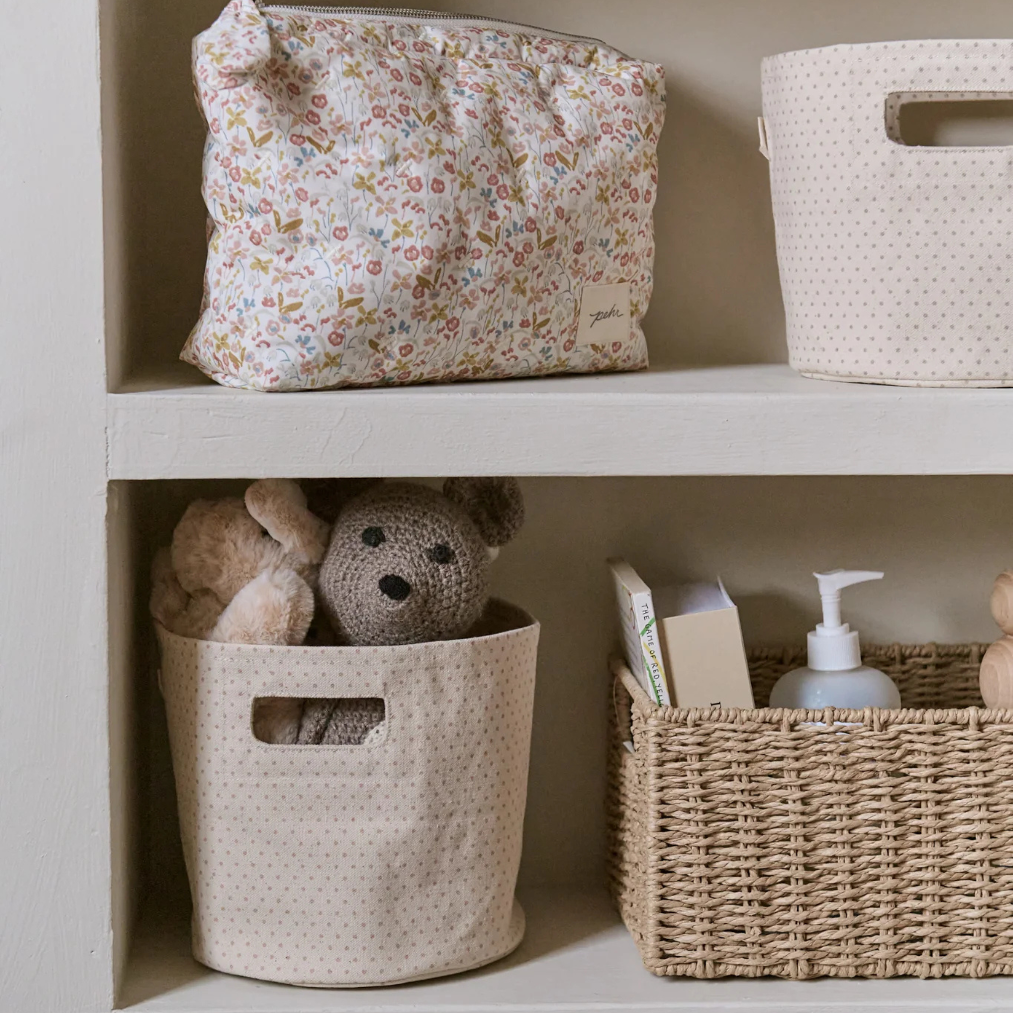 10" Printed Pin Dot Pint Basket