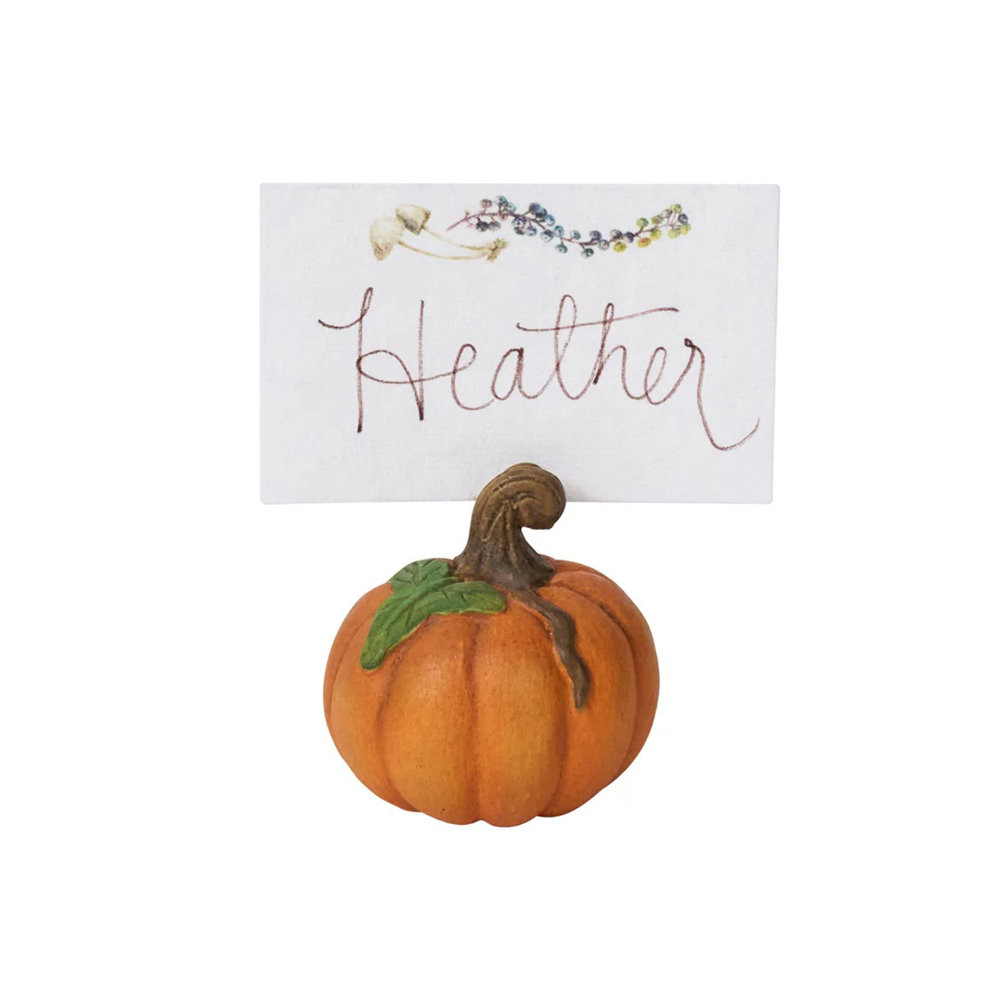 Forest Walk Pumpkin Place Card Holder - Set of 4