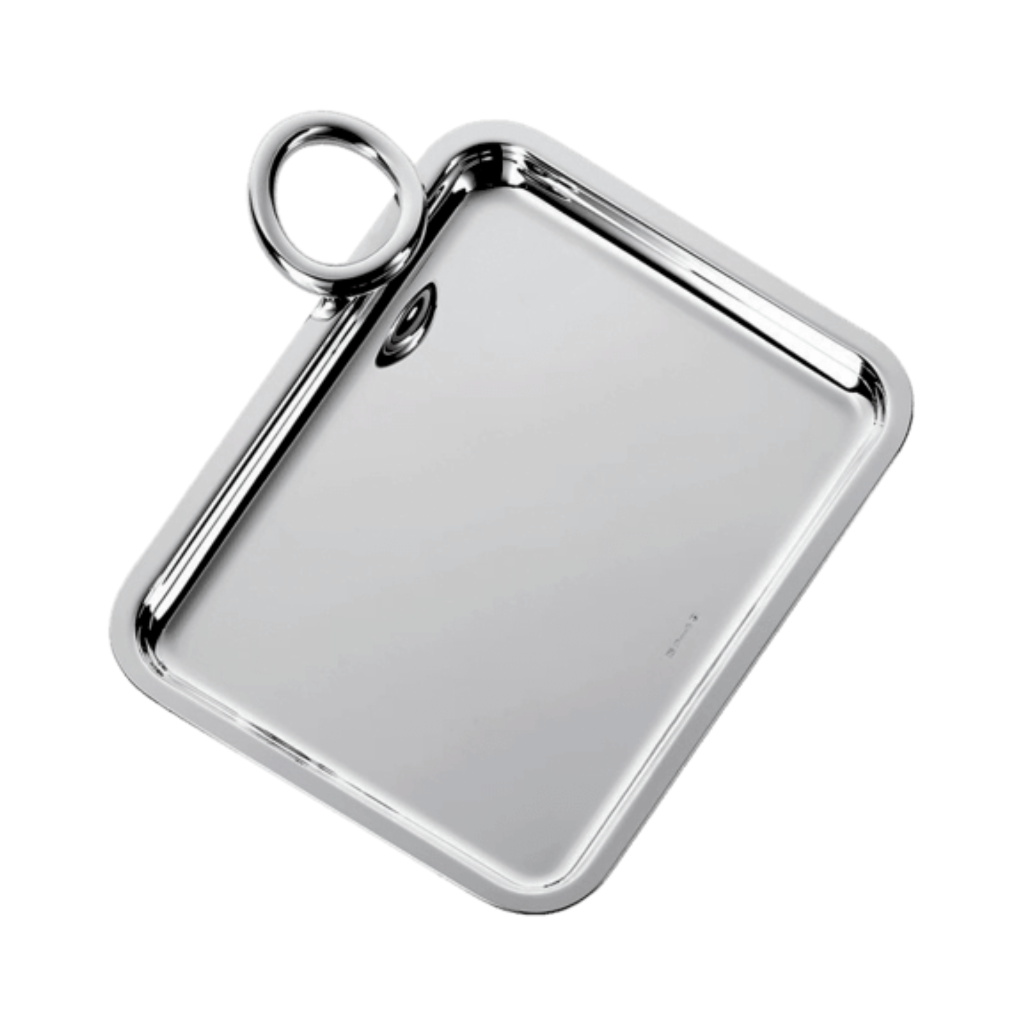Vertigo Silver Plated Single Handle Tray
