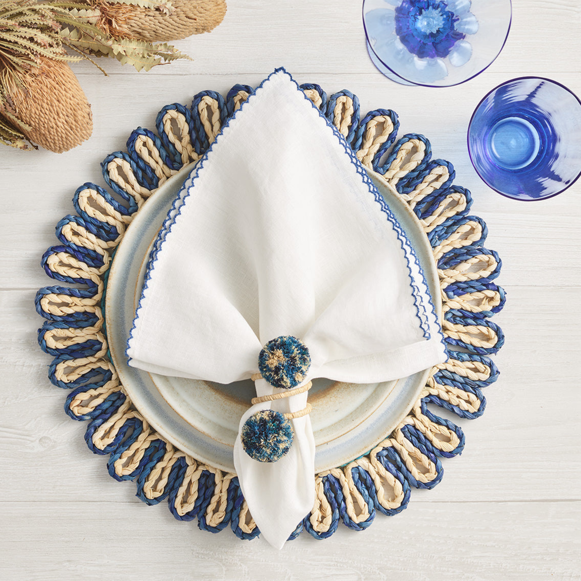 Blue Casbah Placemats - Set of 4