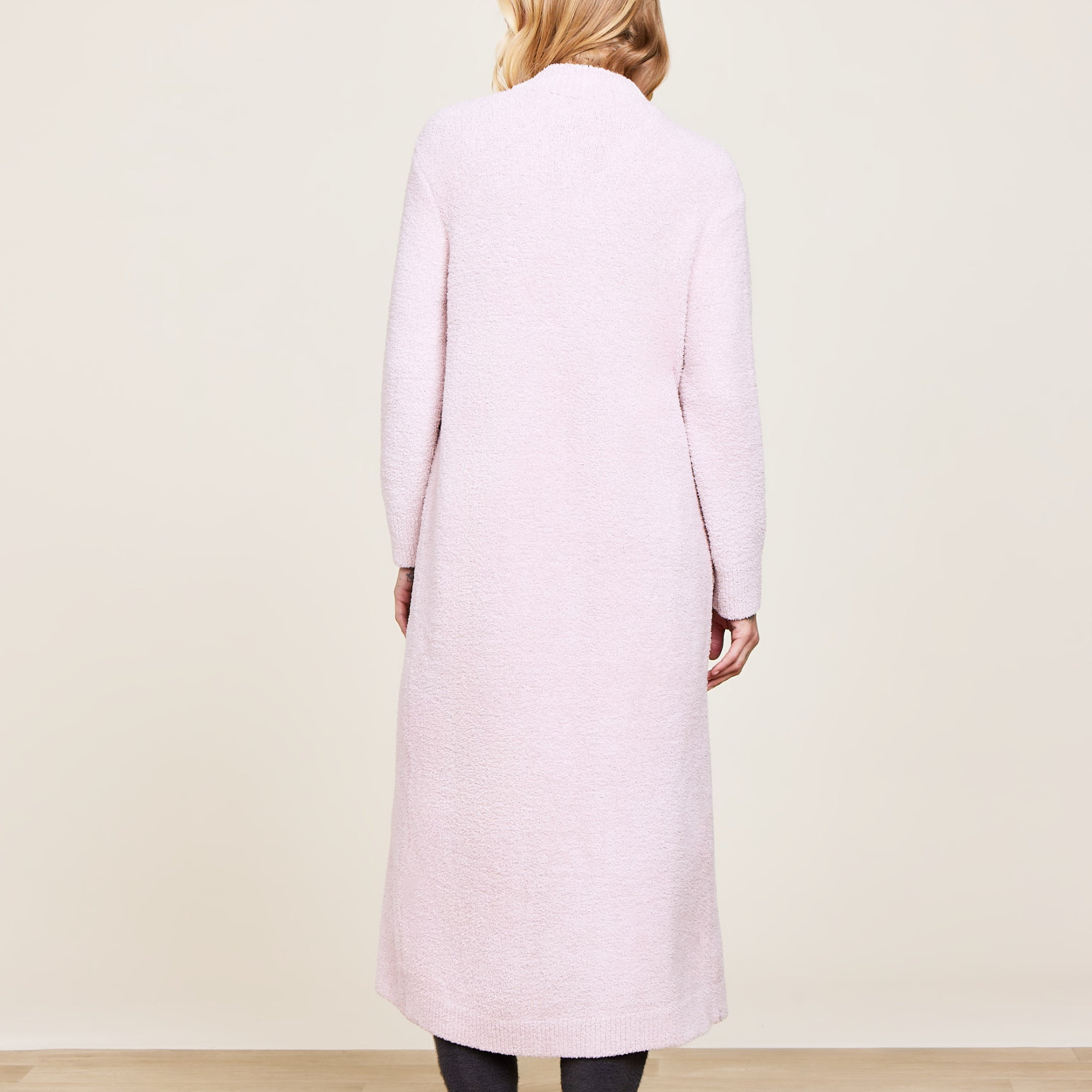 #color_Dusty Rose | CozyChic Full Zip V-Neck Lounger