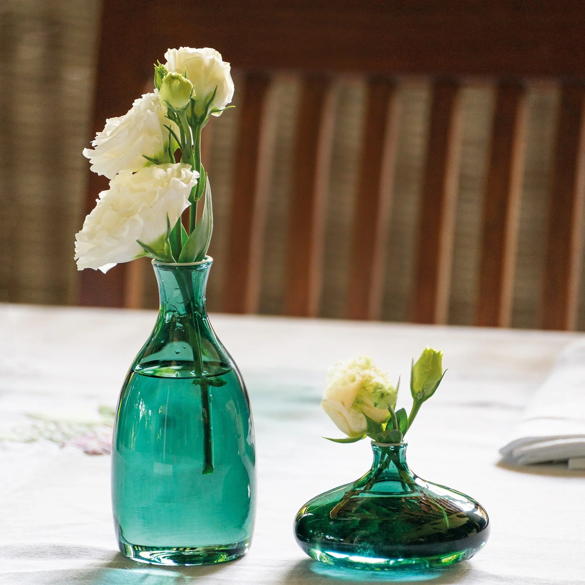 Un Fiore Vases Trio in Lake Green