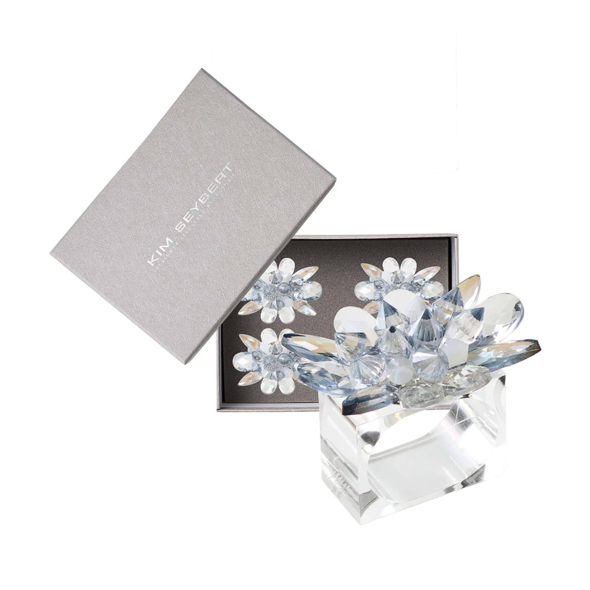 Spectra Napkin Ring in Glacier Blue - Set of 4