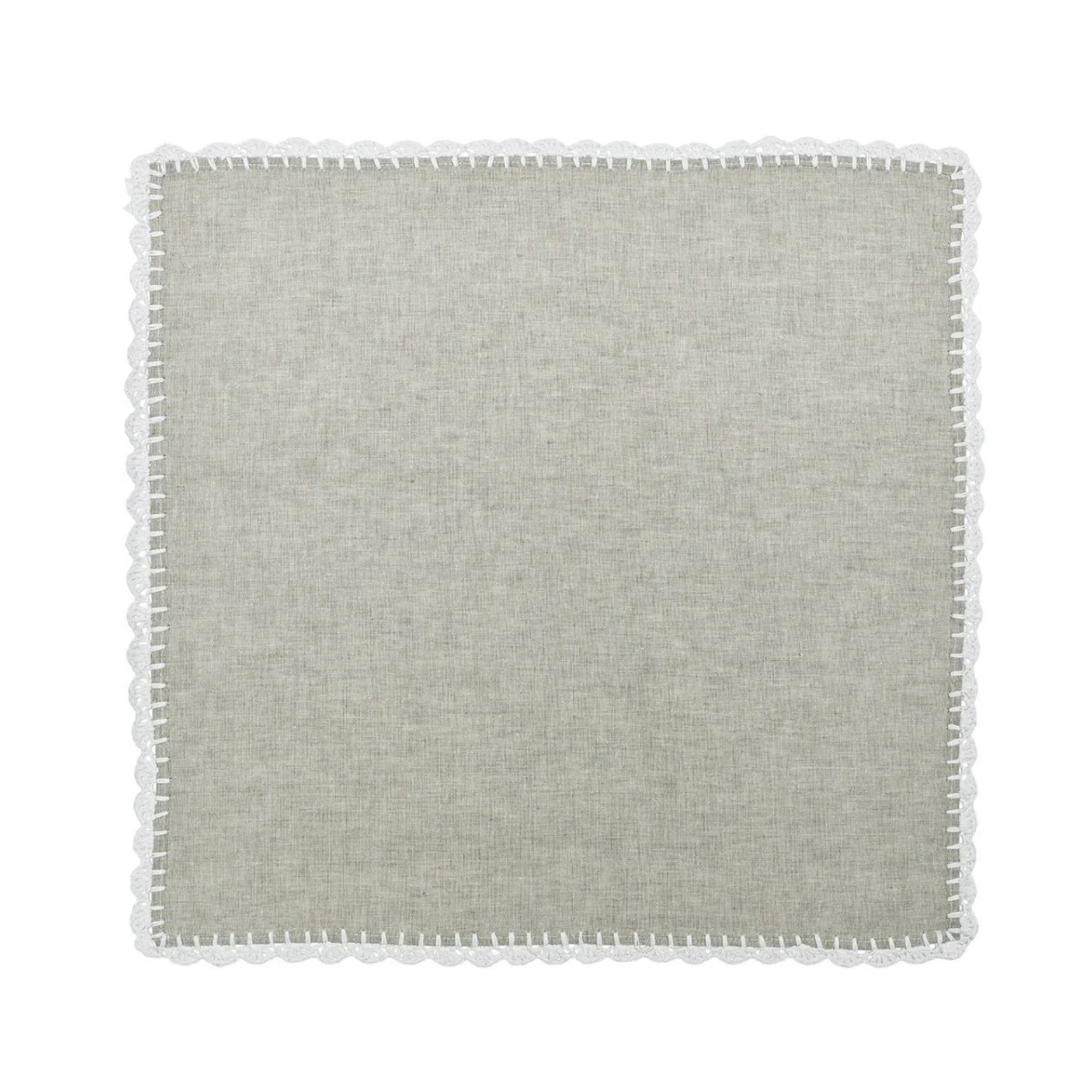 Shell Edge Napkin in Gray & White - Set of 4
