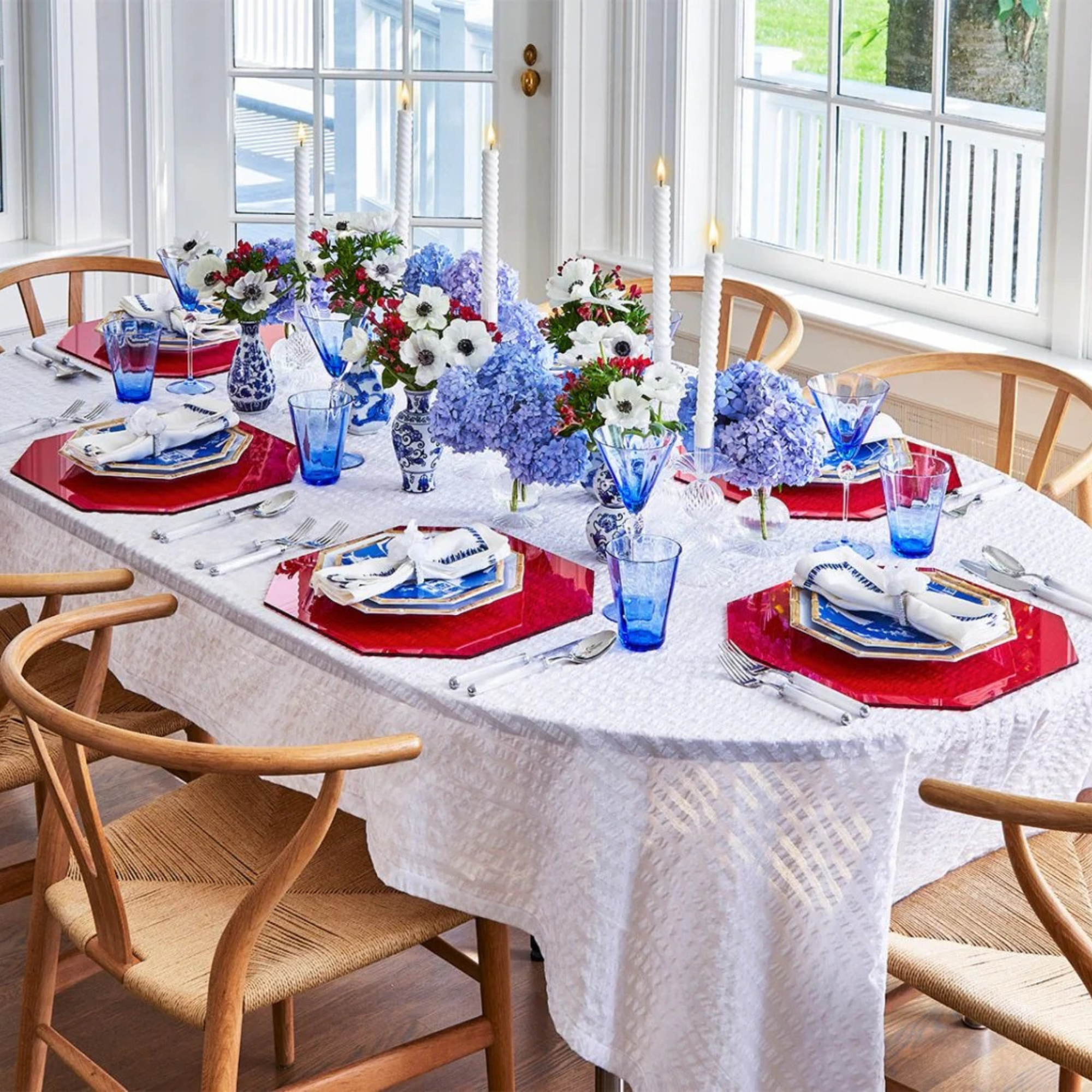 Sea Stone Napkin Ring in White - Set of 4