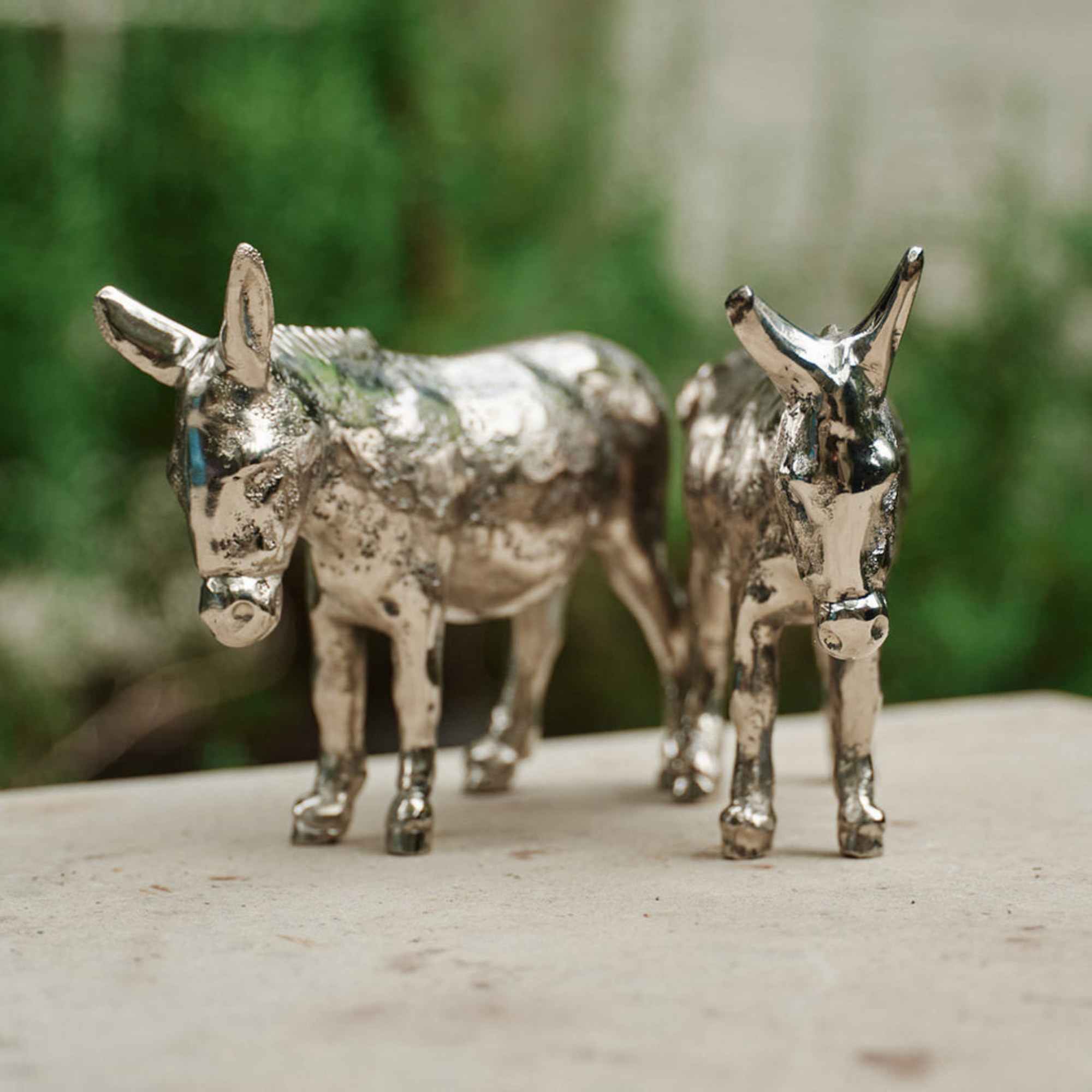 El Burro Donkey Figure in Nickel