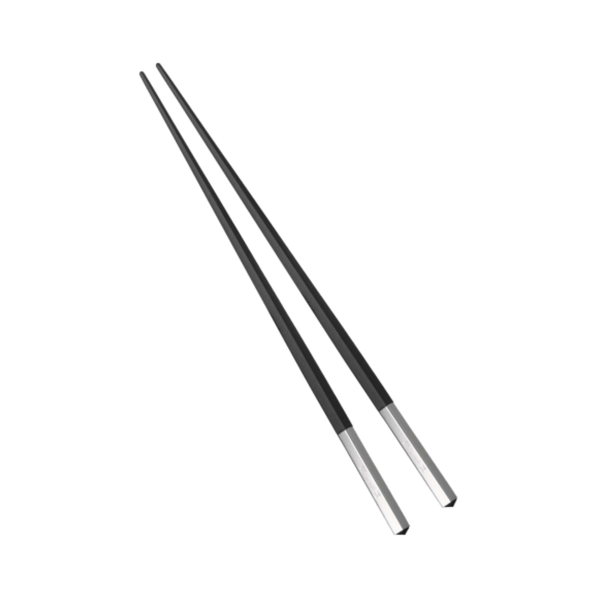 Uni Silver Plated Black Japanese Chopsticks