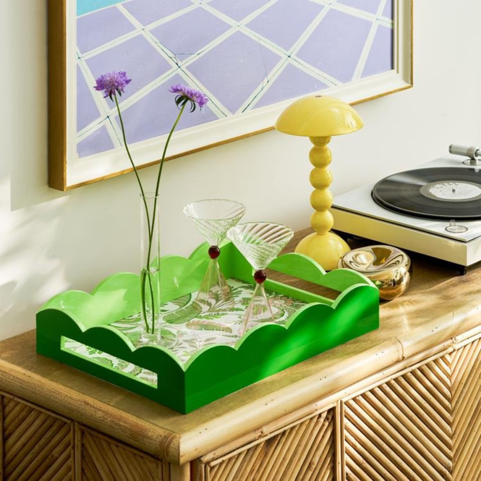 Palm Beach Lacquered Scallop Medium Tray