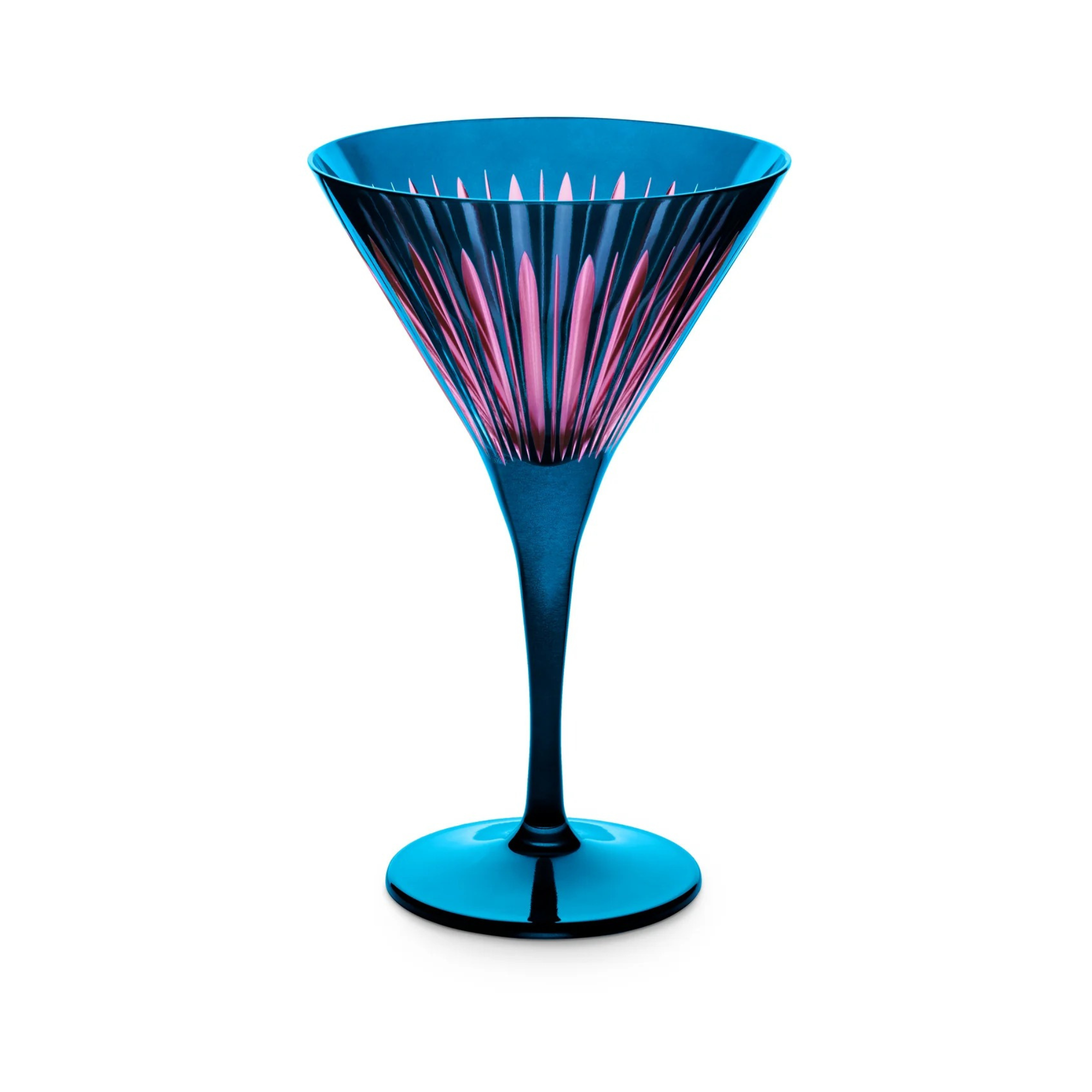 Prism Martini Glasses Blue - Set of 4
