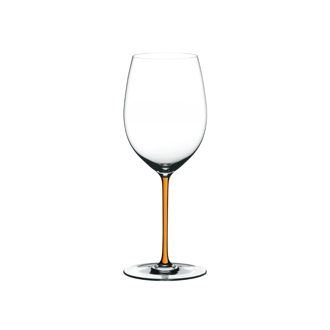 Fatto A Mano Cabernet-Merlot Wine Glass in Orange