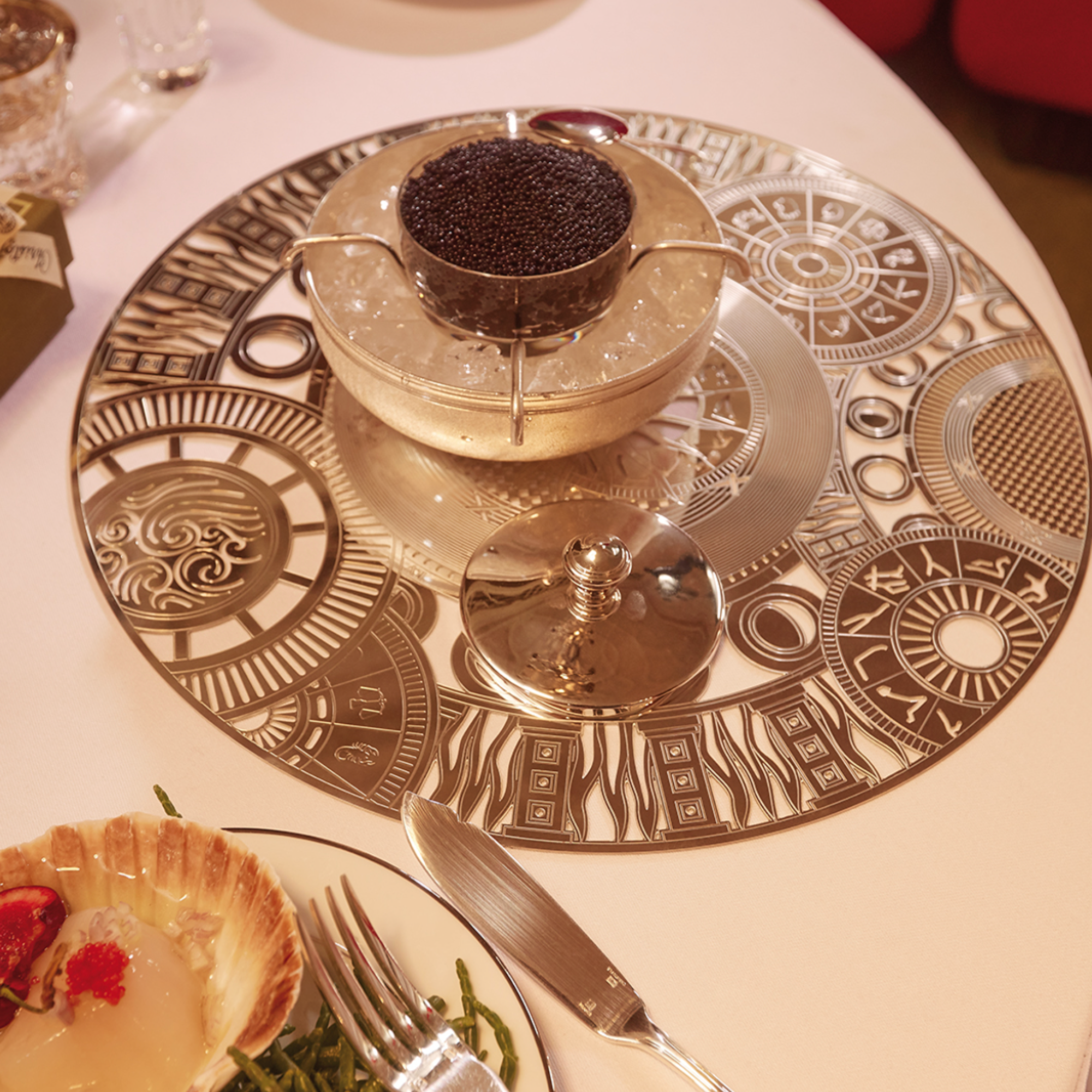 Vertigo Silver-Plated Caviar Serving Set