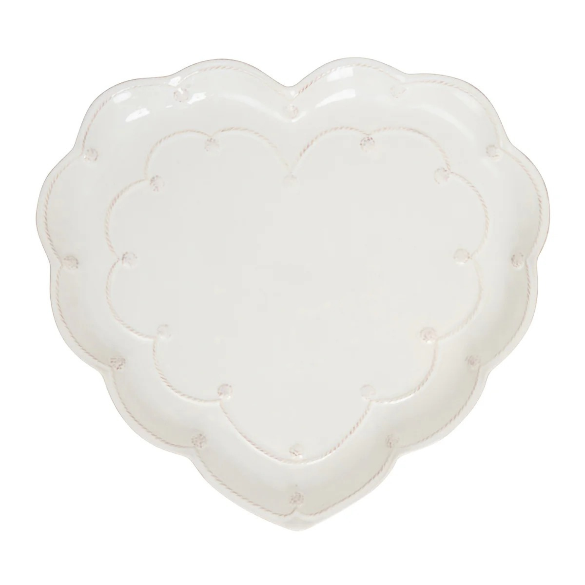 Berry & Thread 15" Heart Platter - Whitewash