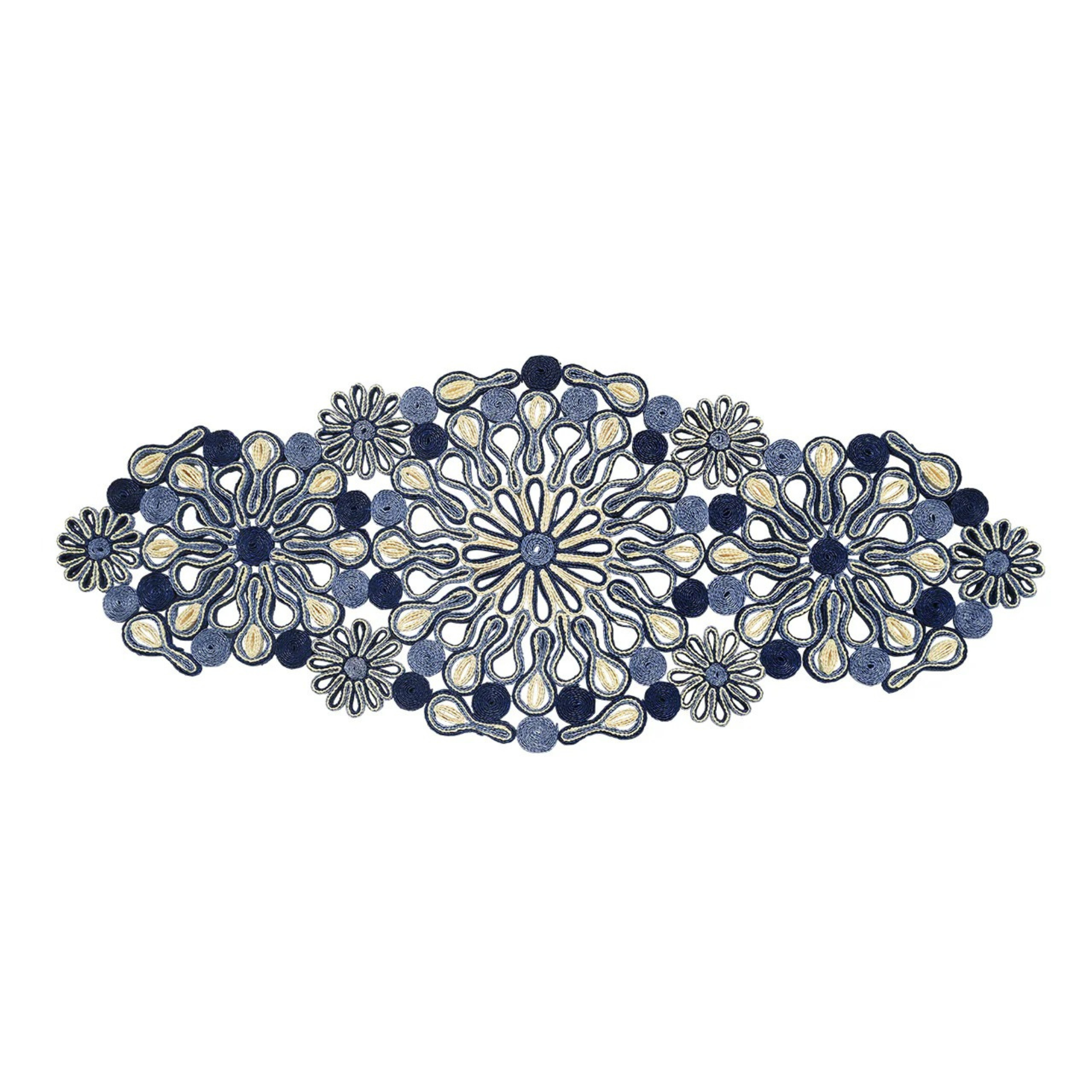 Marisol Runner in Blue & Natural