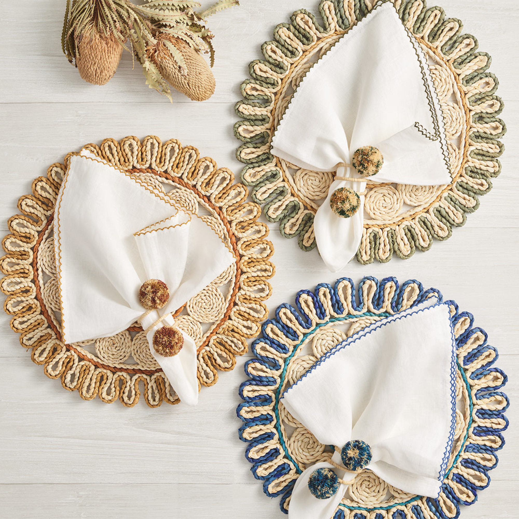 Casbah Placemats - Brown - Set of 4