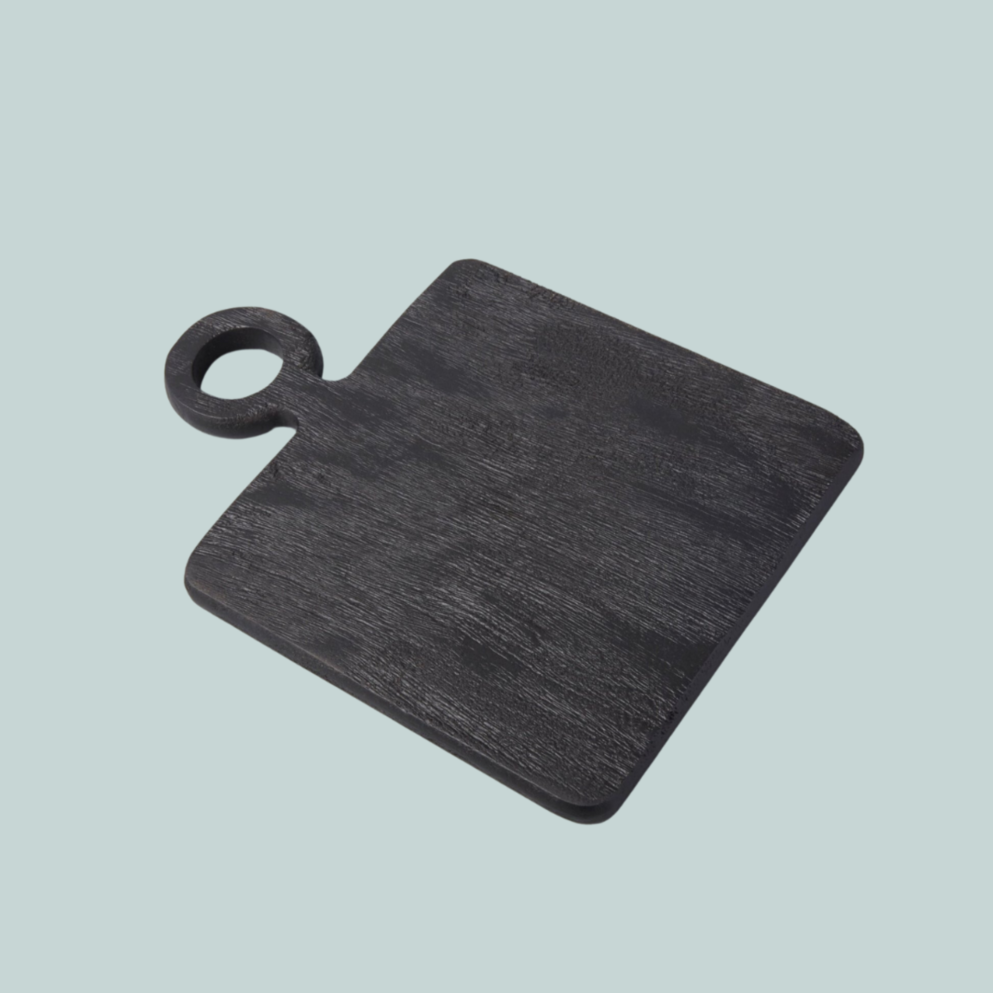 Arendal Round Board & Black Mango Wood Mini Square Board