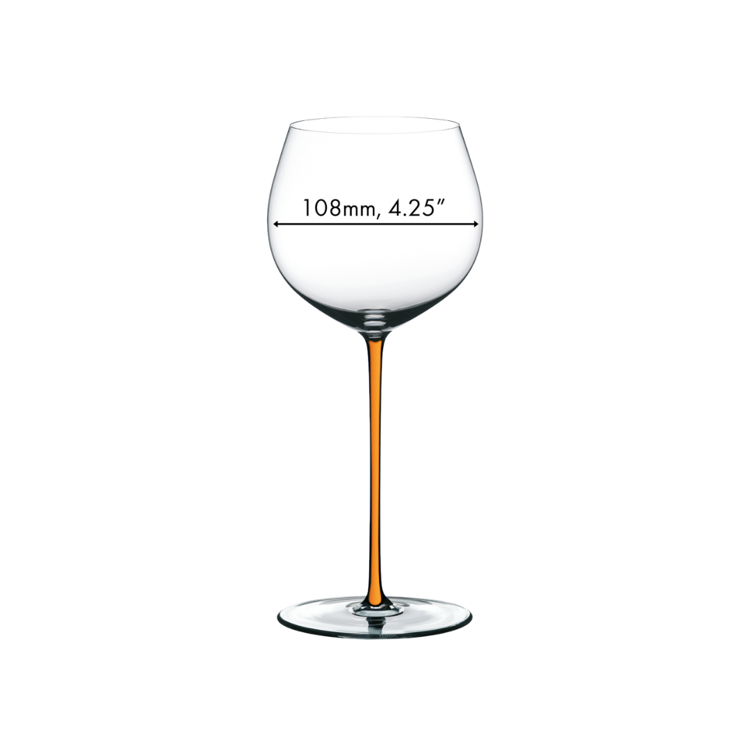 Fatto a Mano Oaked Chardonnay Wine Glass in Orange