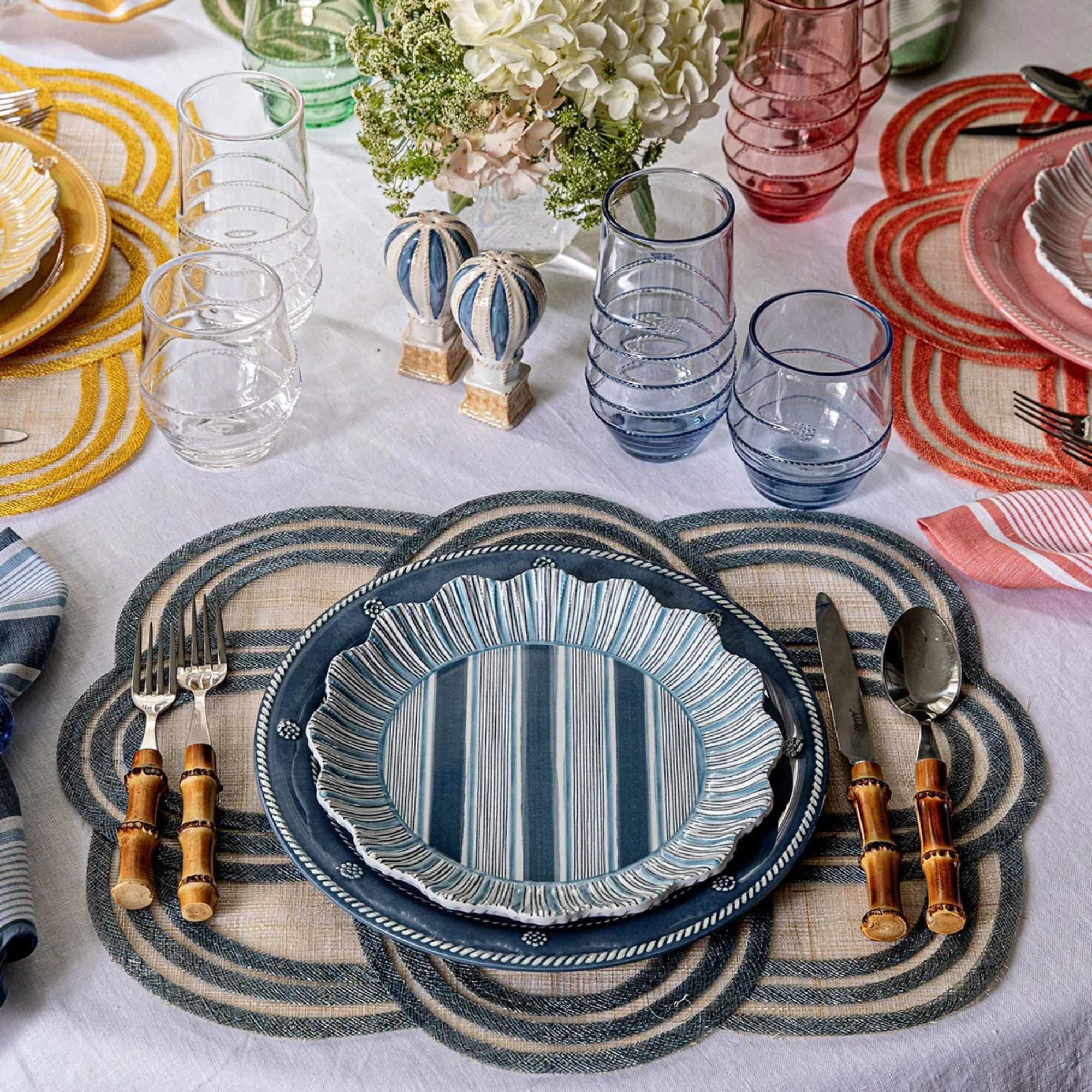 Melamine Dinner Plate in Ocean - Set of 4