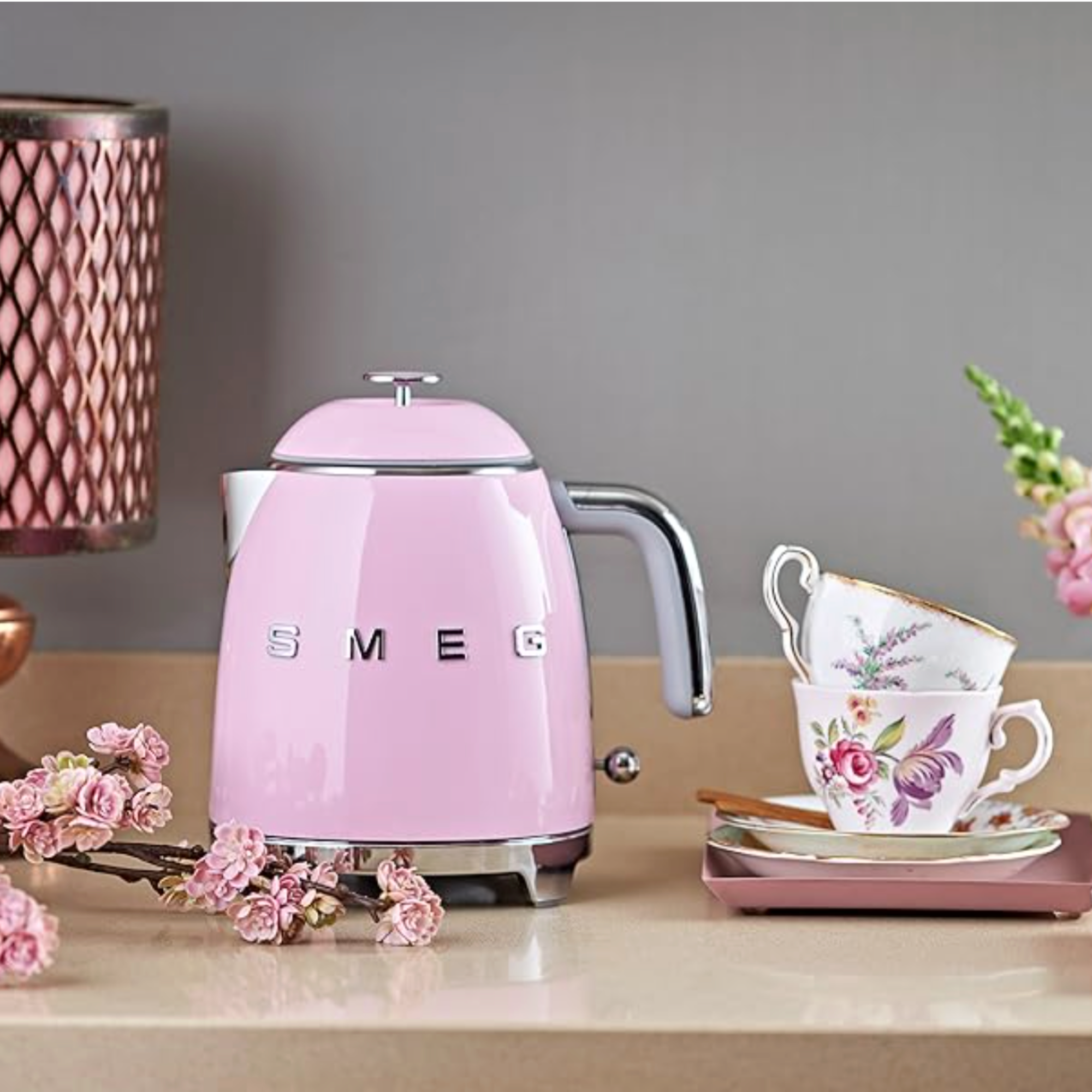 #color_Pink | 50s Retro Style Electric Mini Kettle