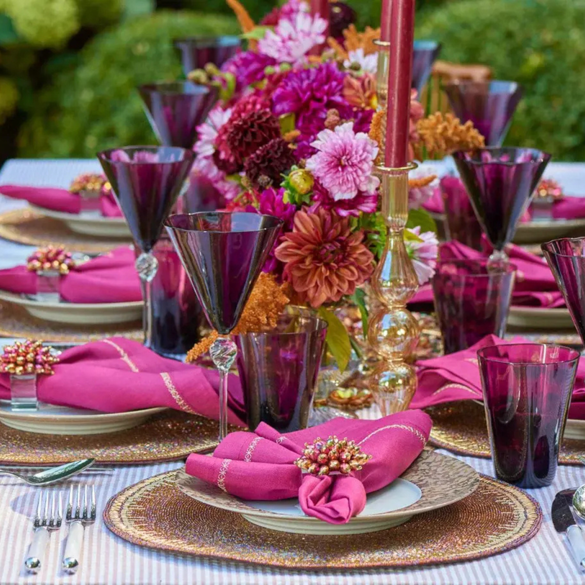 Daphne Wine Glass in Amethyst - Set of 4