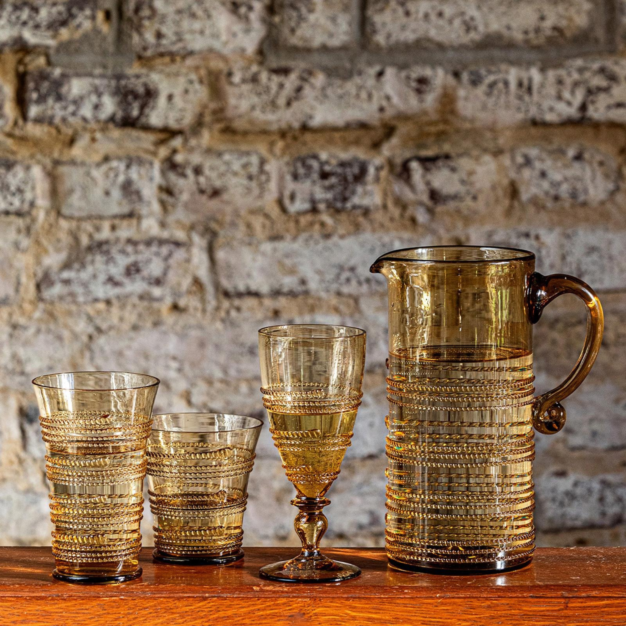 Ella Goblet Amber - Set of 4