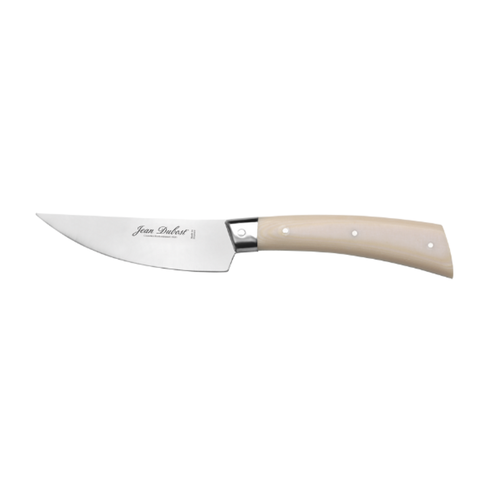 Jean Dubost Bistronomie Steak Knives Ivory Micarta in Box - Set of 6