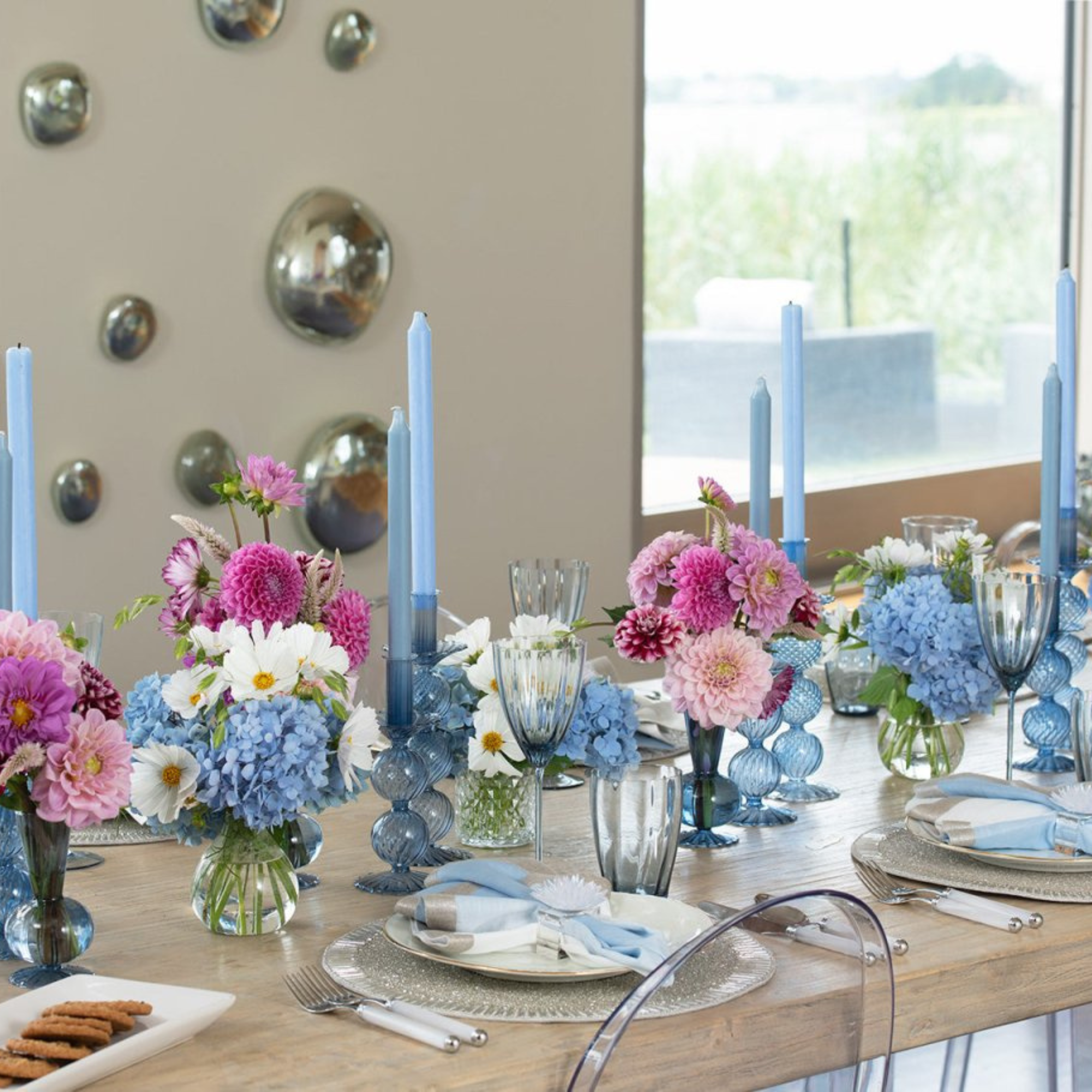 Tess Bud Vase in Cadet - Set of 3