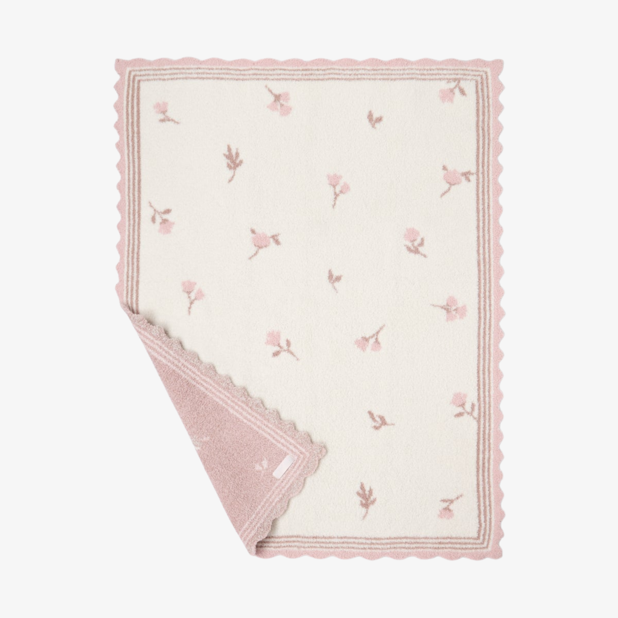 Cozy Chic Heirloom Floral Stroller Blanket in Dusty Rose