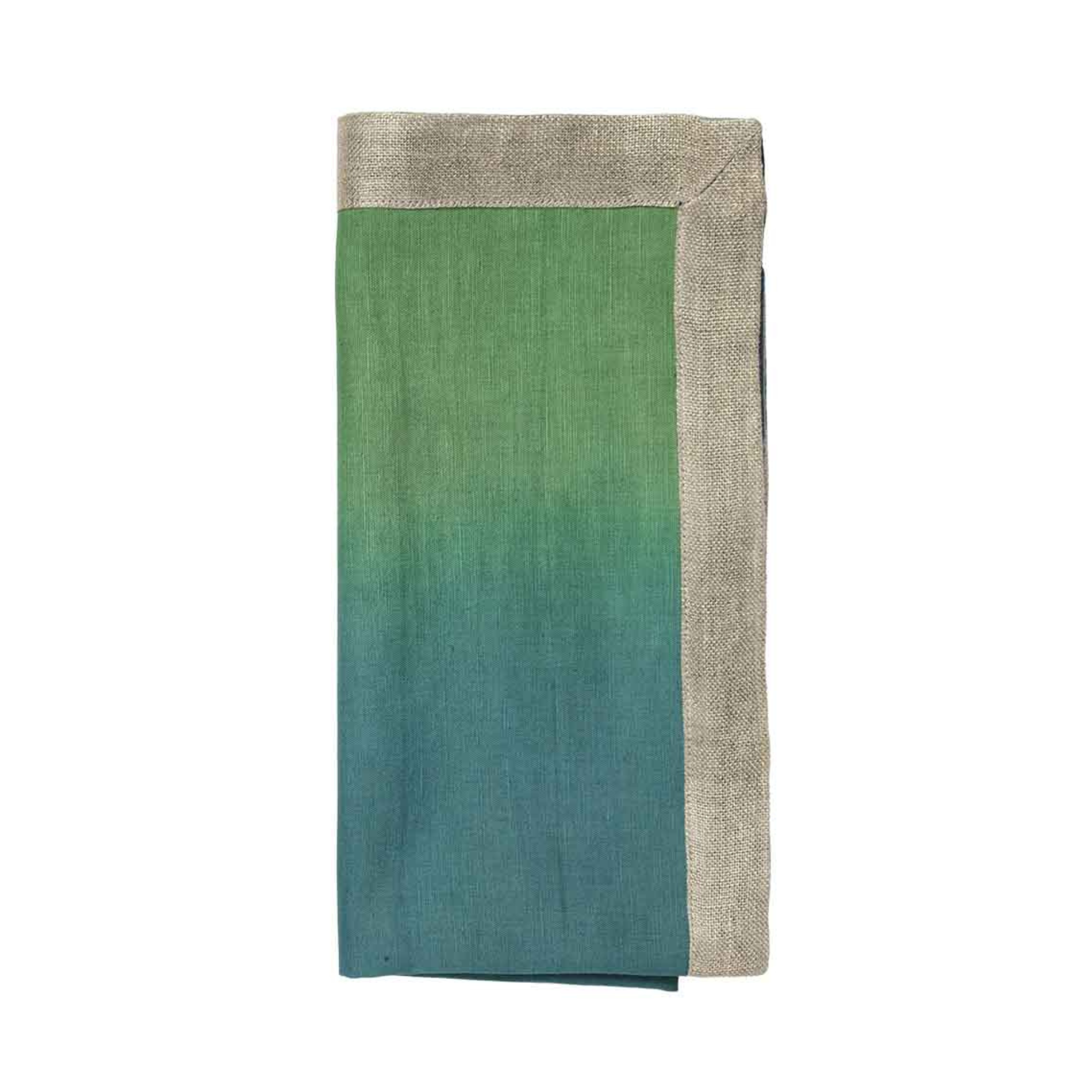 Dip Dye Napkins in Navy & Green - Set of 4