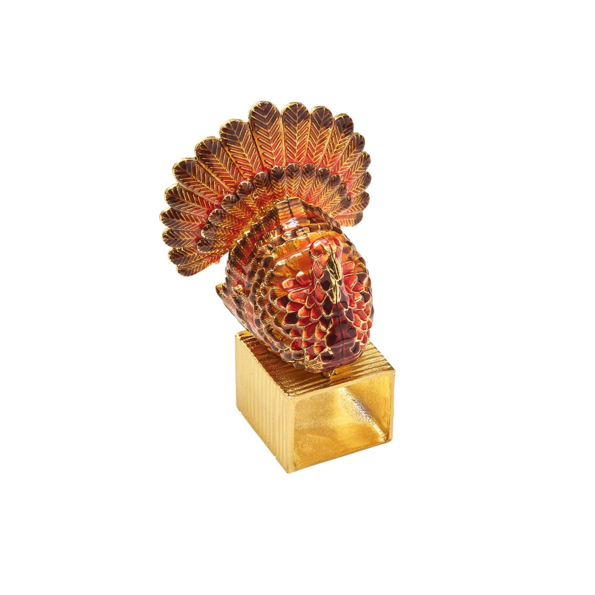 Turkey Trot Napkin Ring - Set of 4