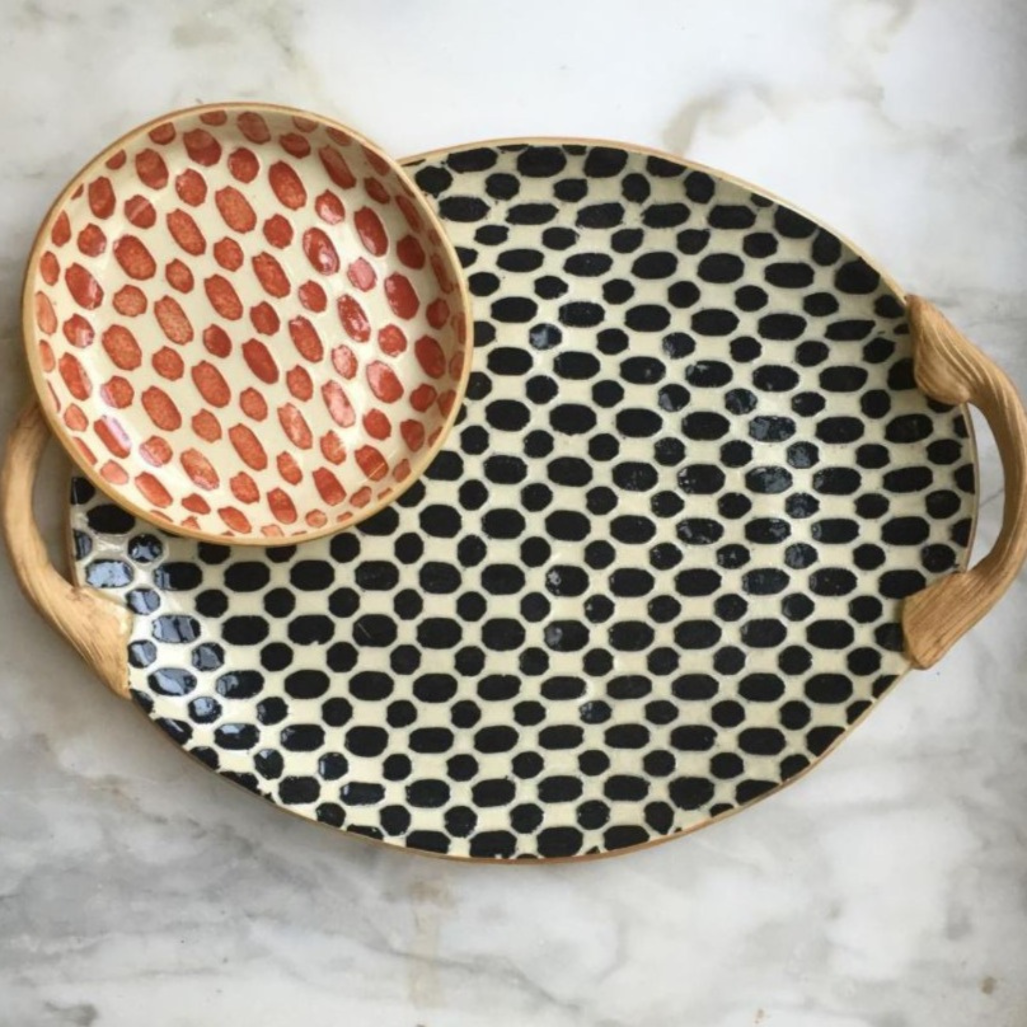 Small Oval Platter with Handles