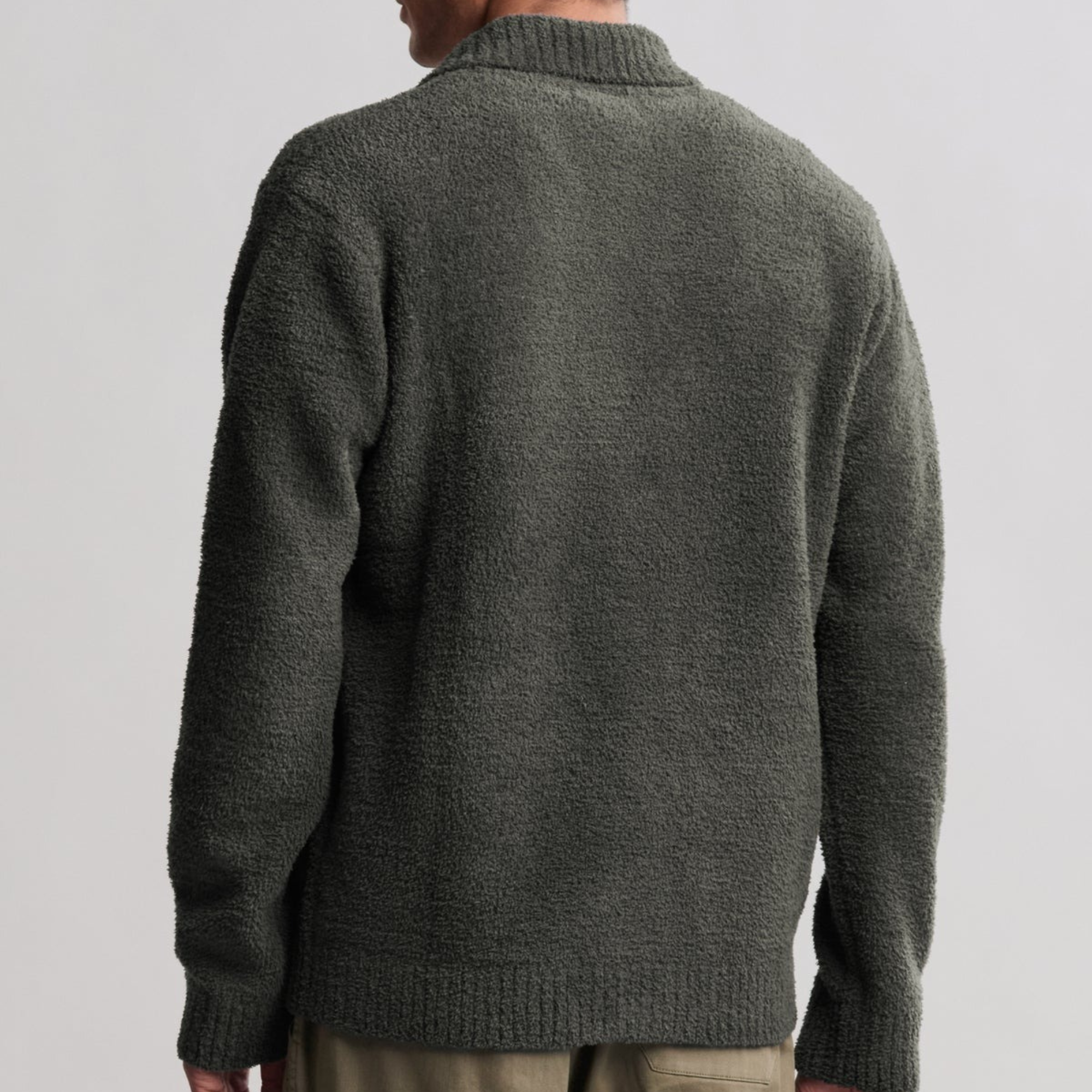 #color_Dark Moss | Men's CozyChic Cardigan