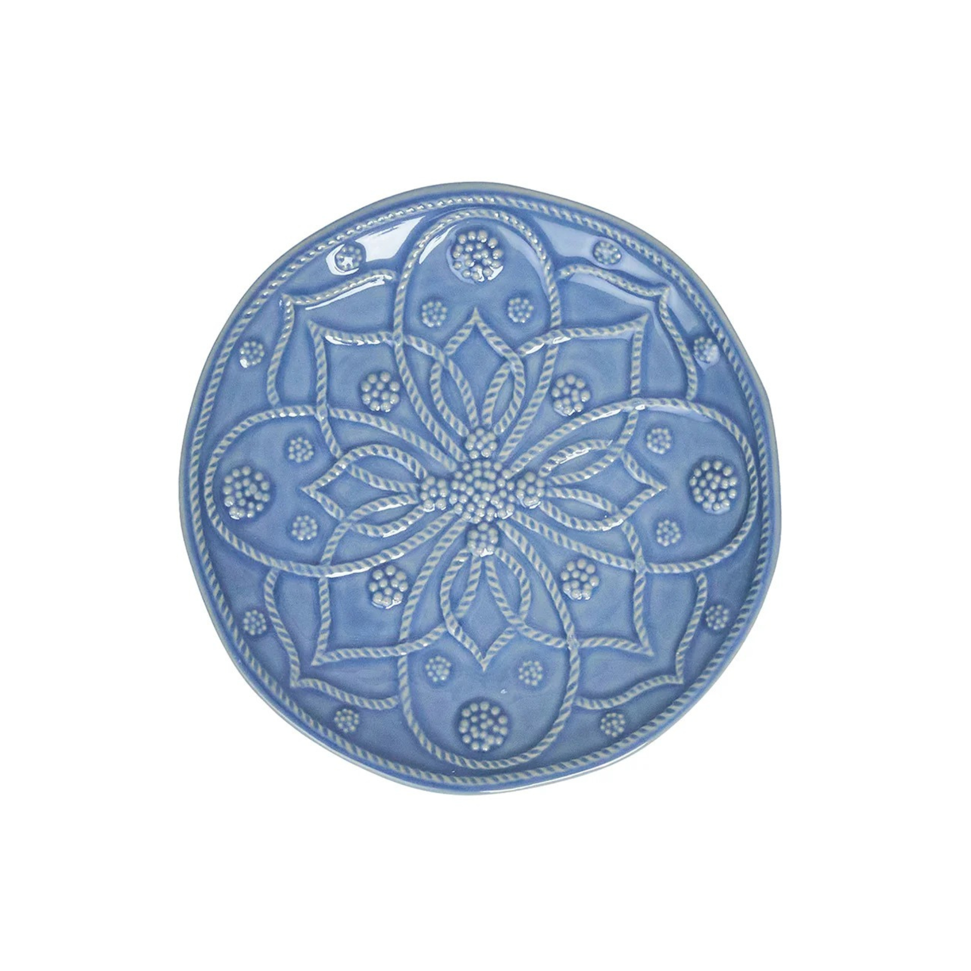 Jardins Du Monde Side/Cocktail Plate Assorted in Chambray -Set of 4