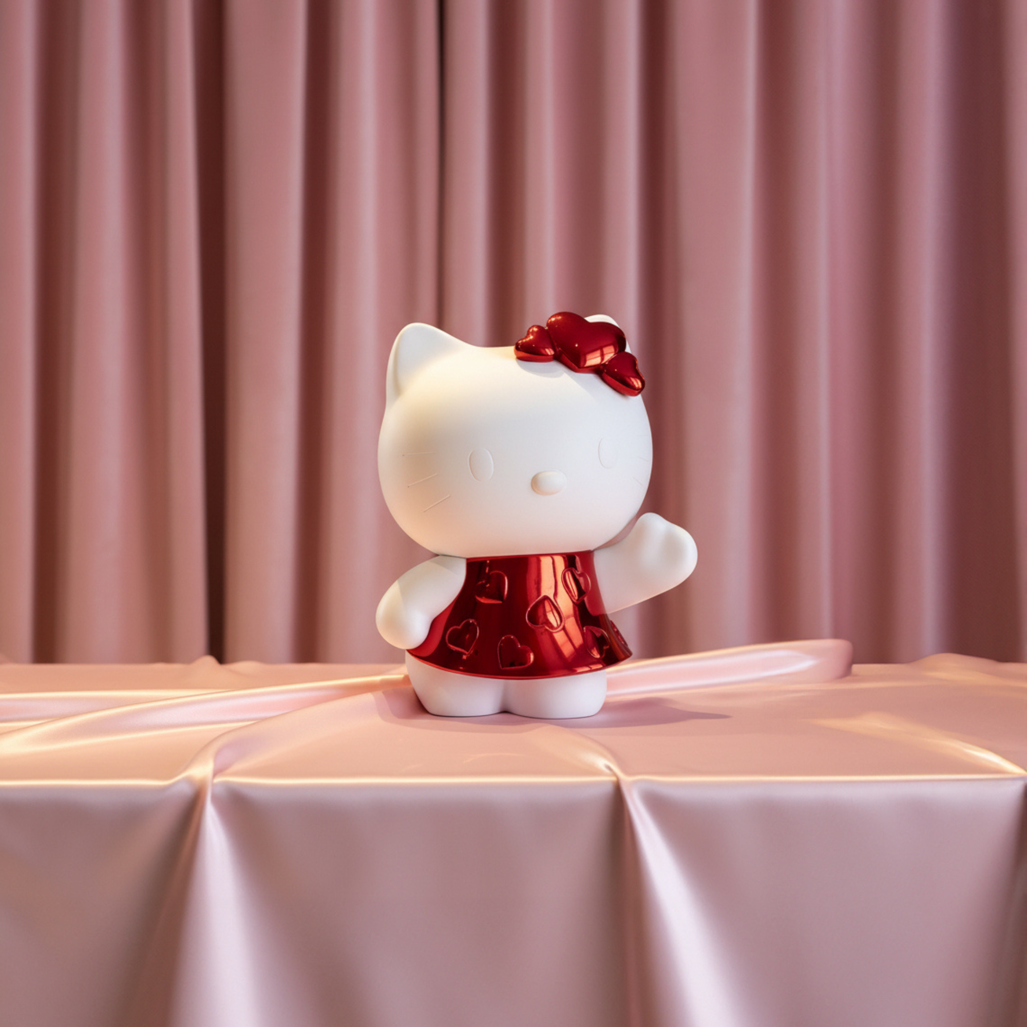 Hello Kitty Heart in Chromed Red