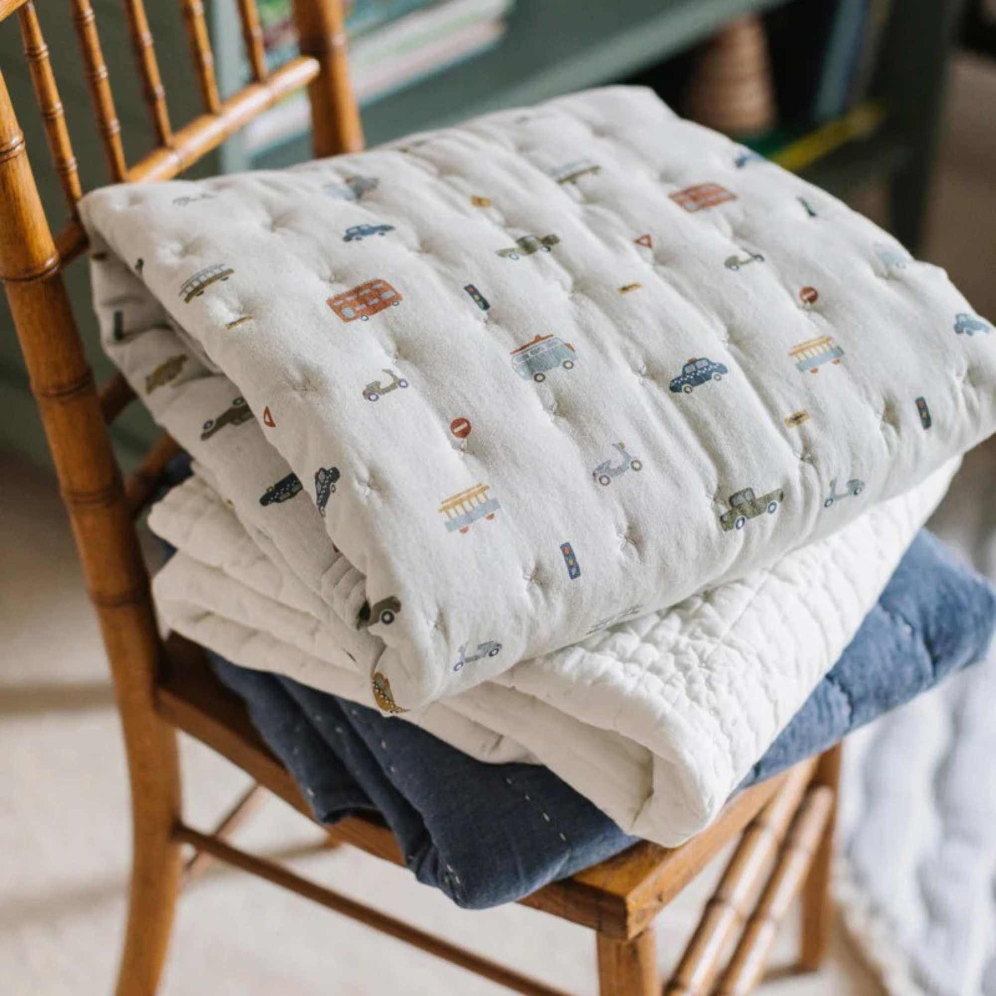 Quilted Chambray Blanket