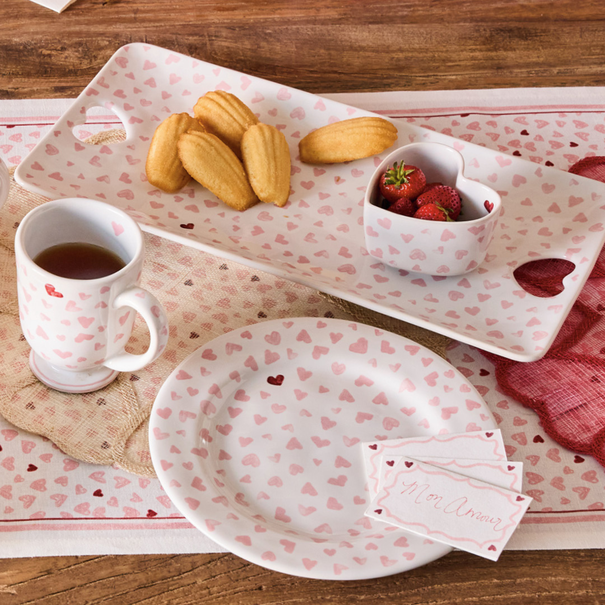 Love You More Dessert/Salad Plate - Set of 4