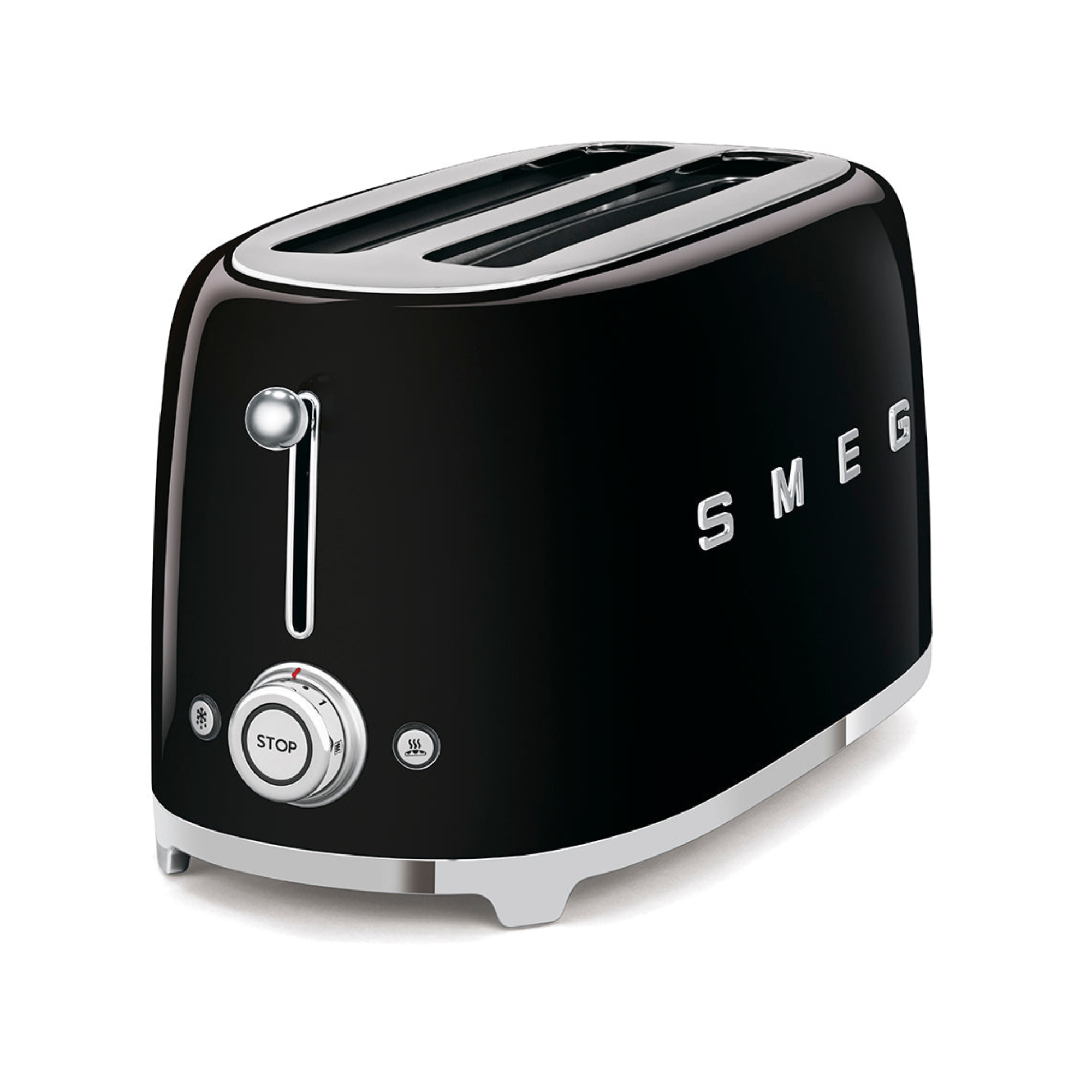 #color_Glossy Black | 50s Retro Style 4 Slice Toaster