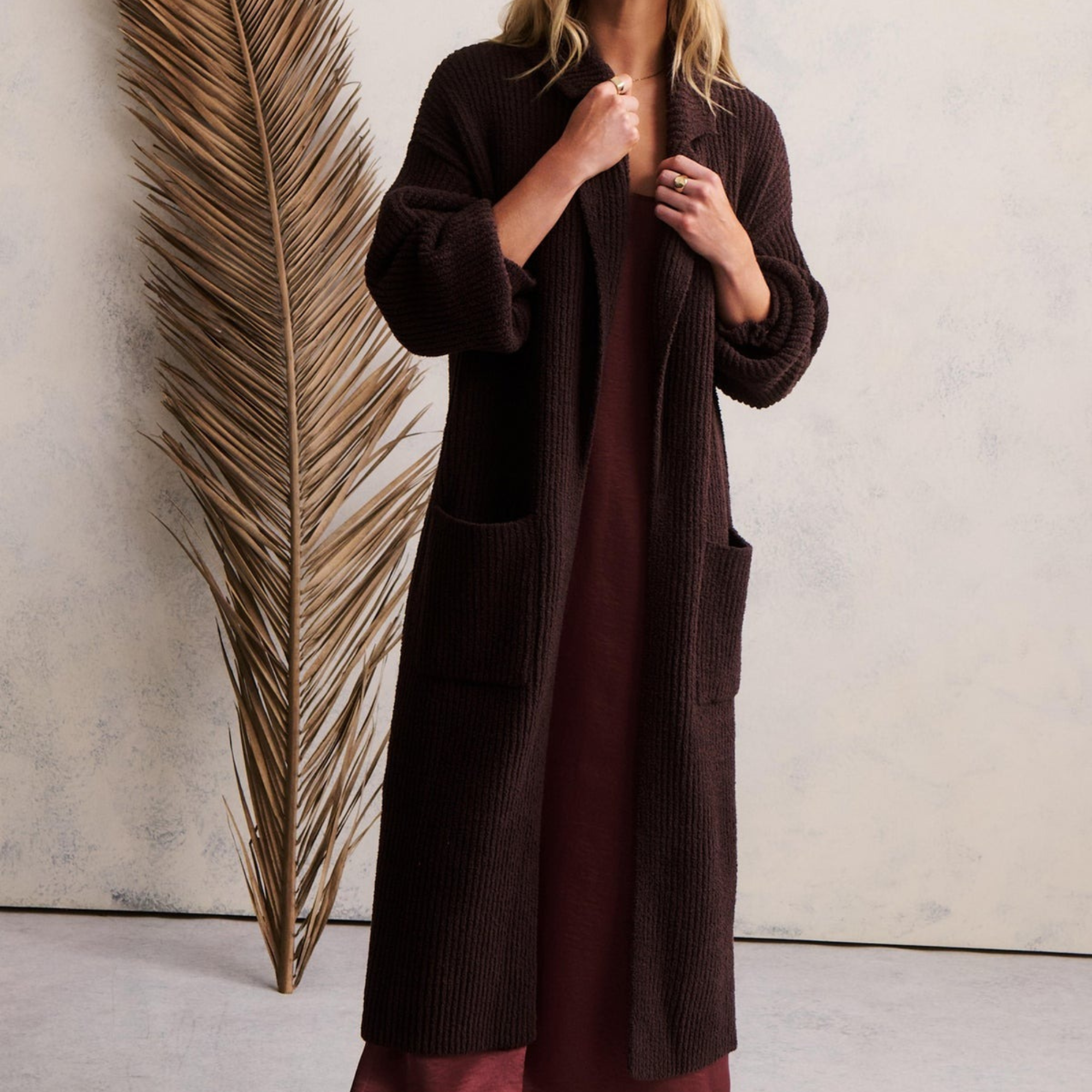 CozyChic Cotton Rib Long Coat