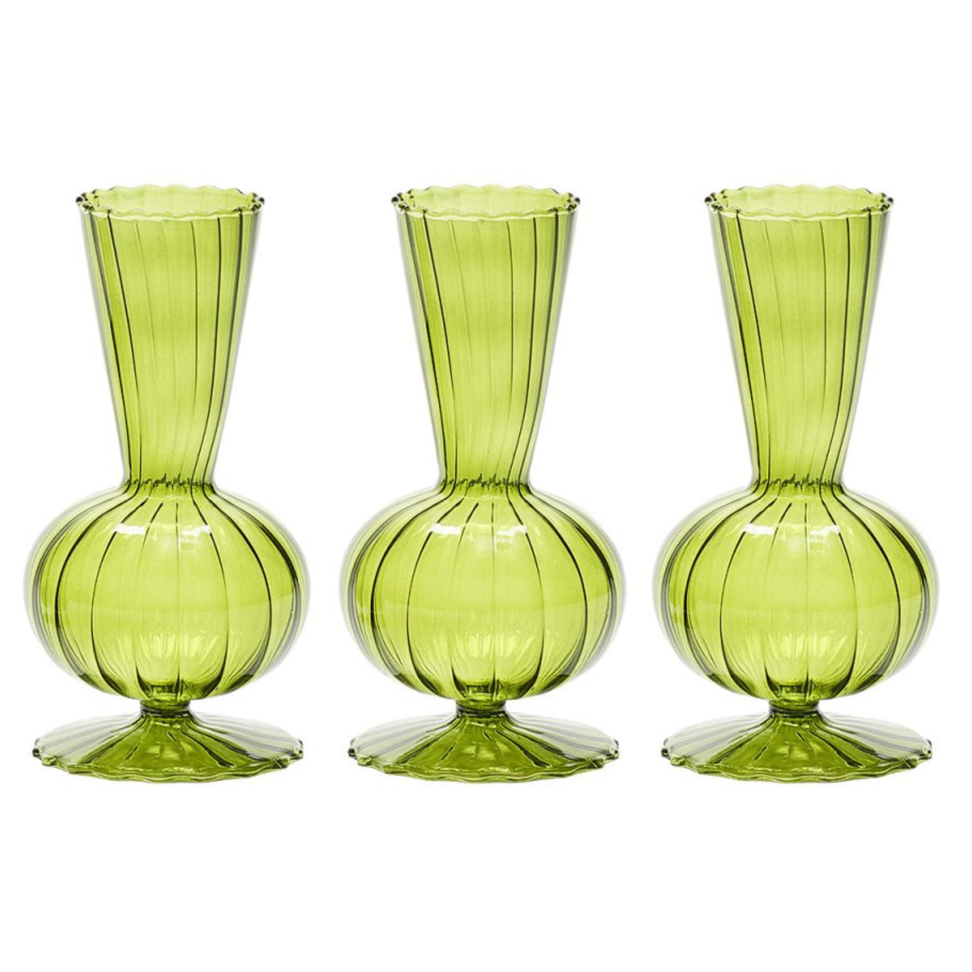Tess Bud Vase in Olive - Set of 3