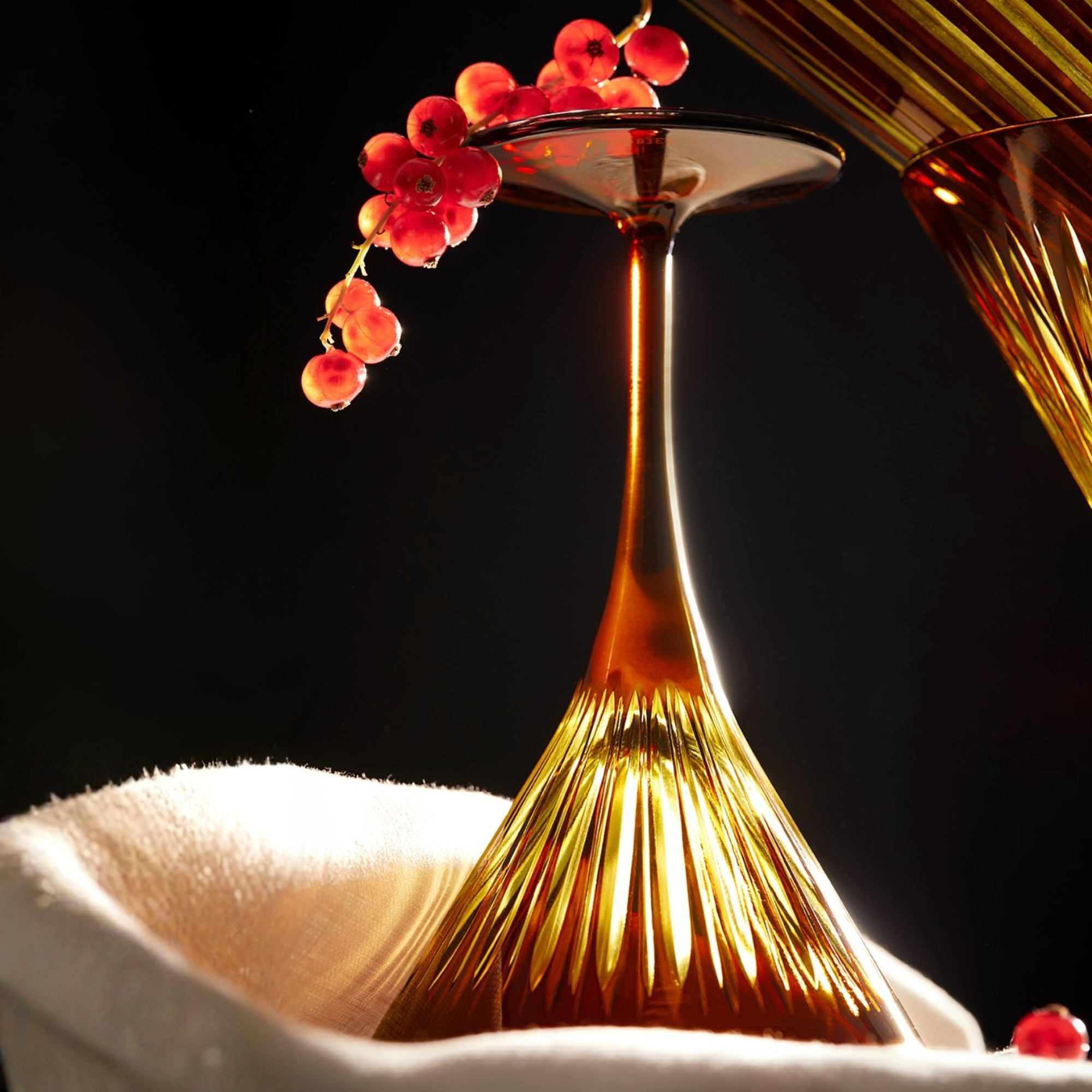 Prism Martini Glasses Amber - Set of 4