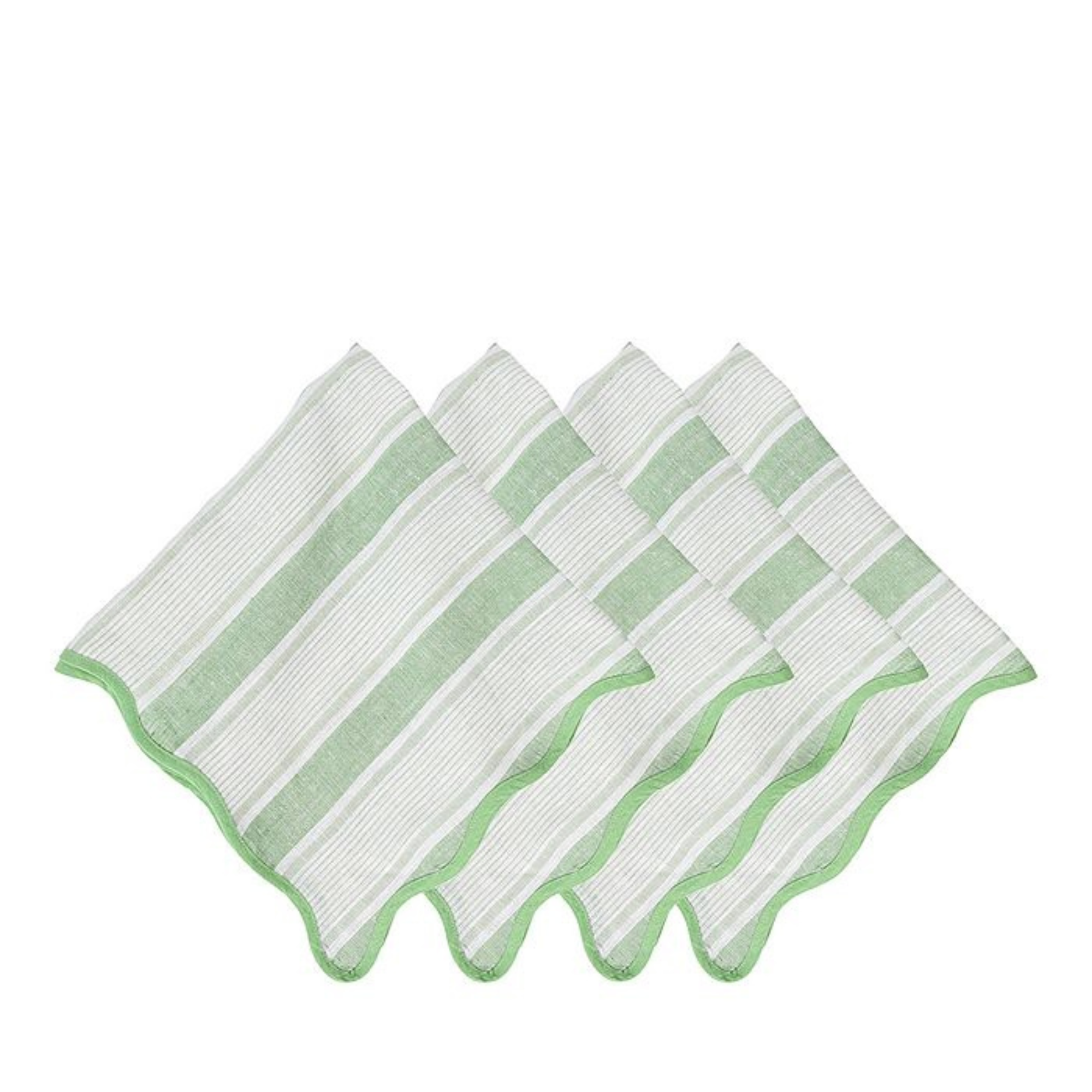 #color_Seagrass | Cabana Stripe Napkin - Set of 4