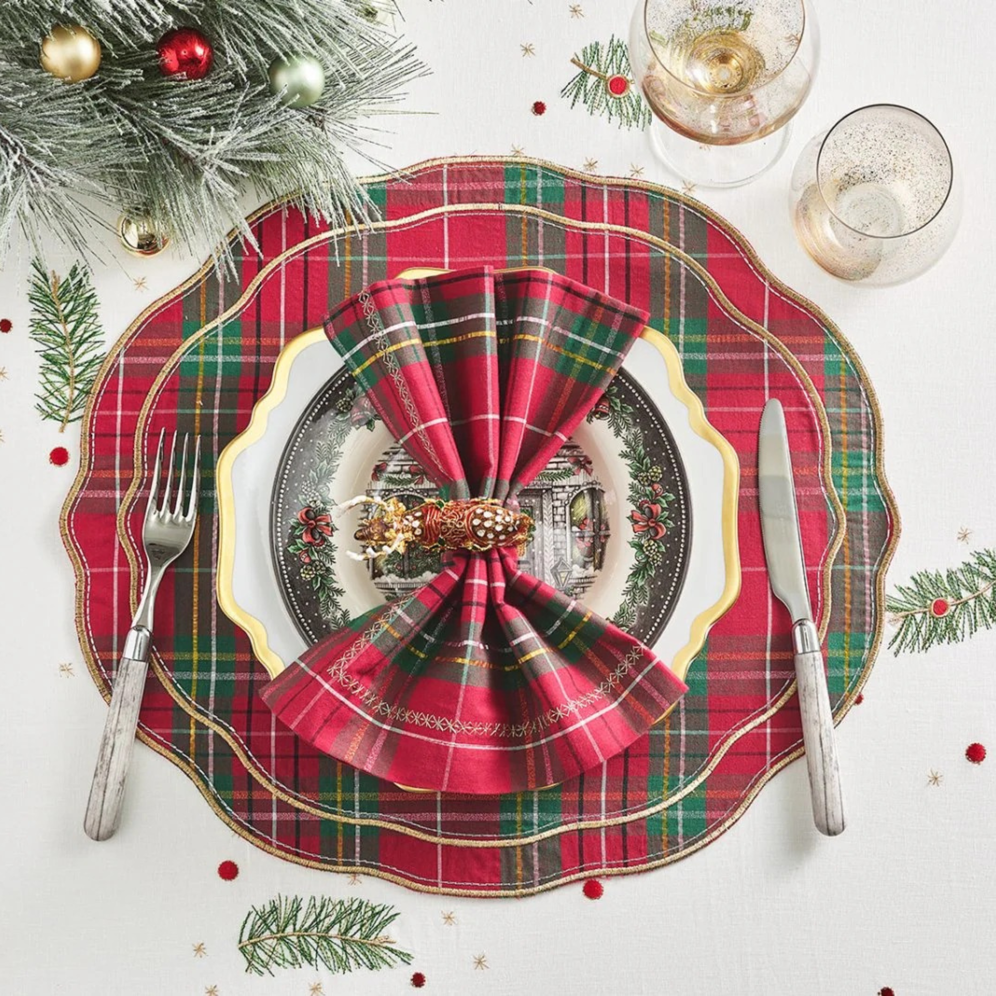 Dasher Napkin Ring - Set of 4