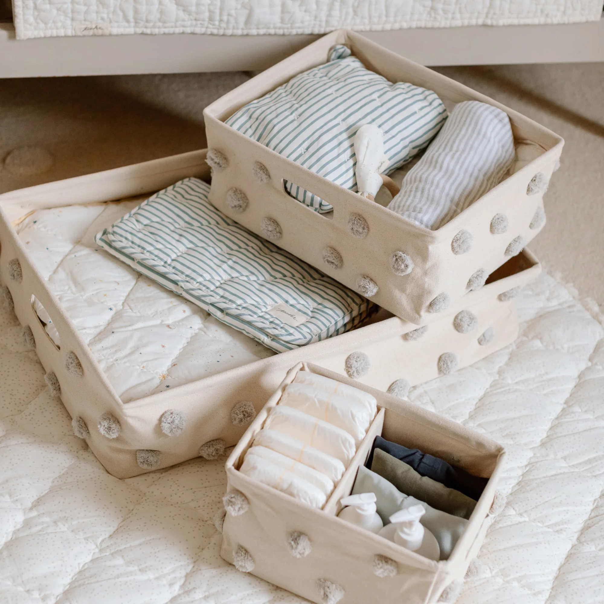 Pom Pom Basket Hideaway - Small