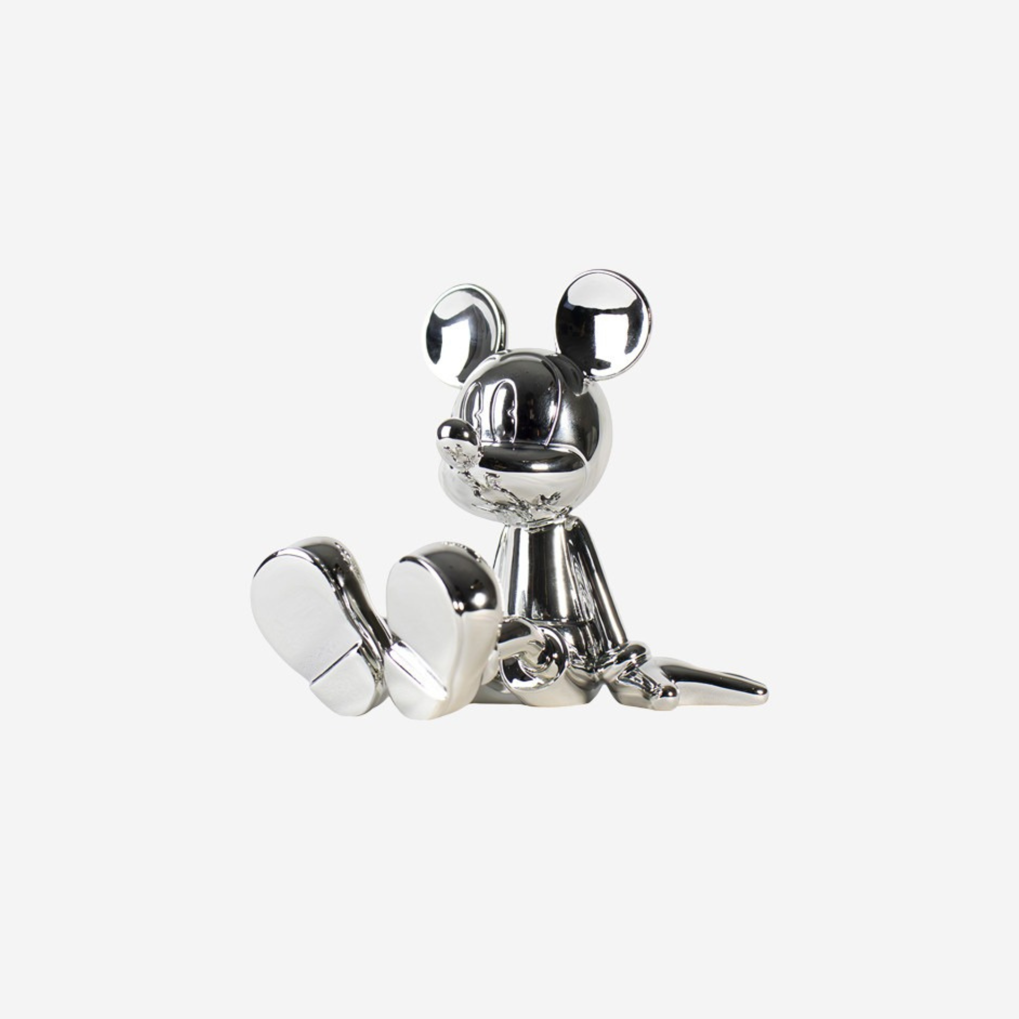 Sitting Mickey by Marcel Wanders in Chromed Silver | Maison & Tavola