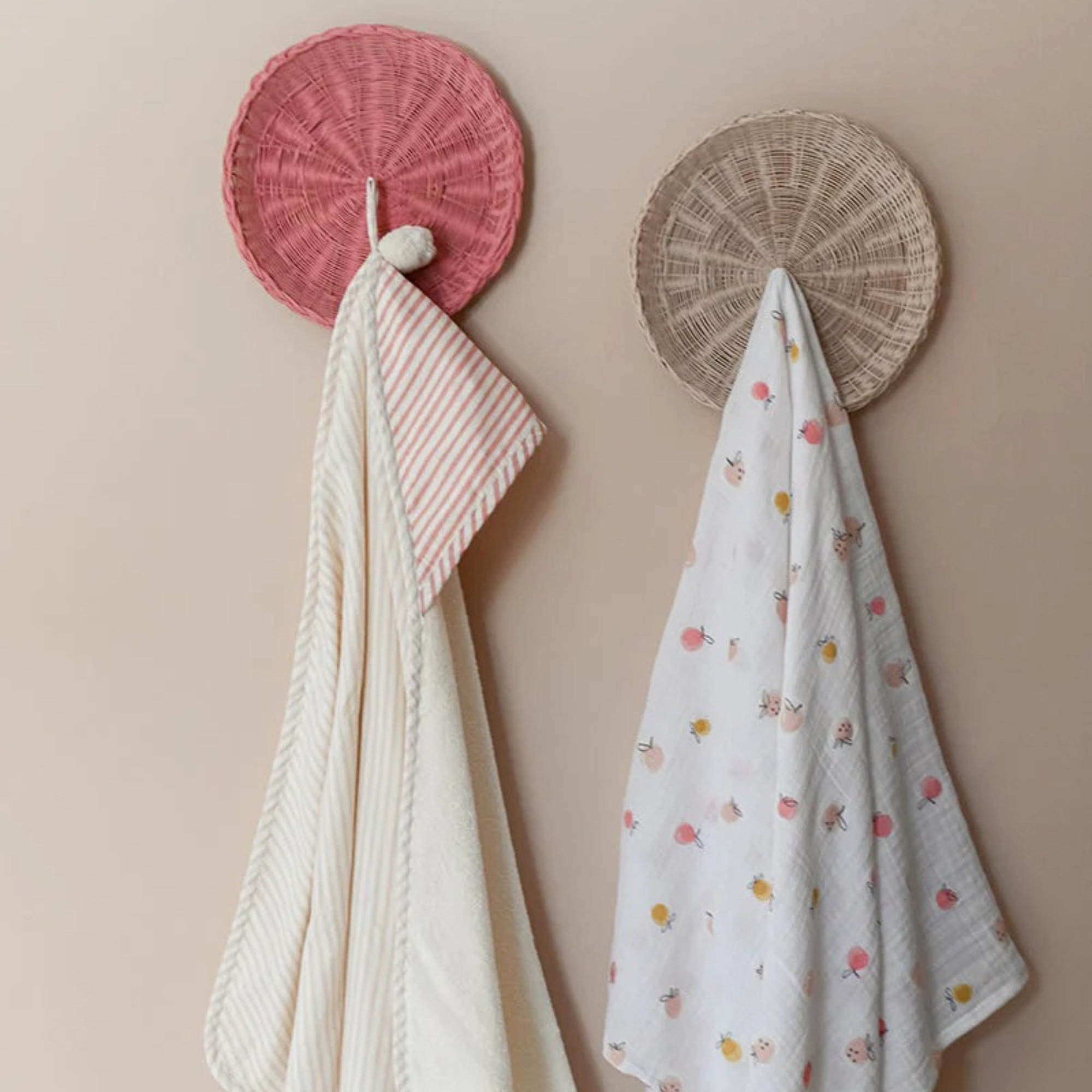 Striped Hooded Towel - Stripes Away Petal