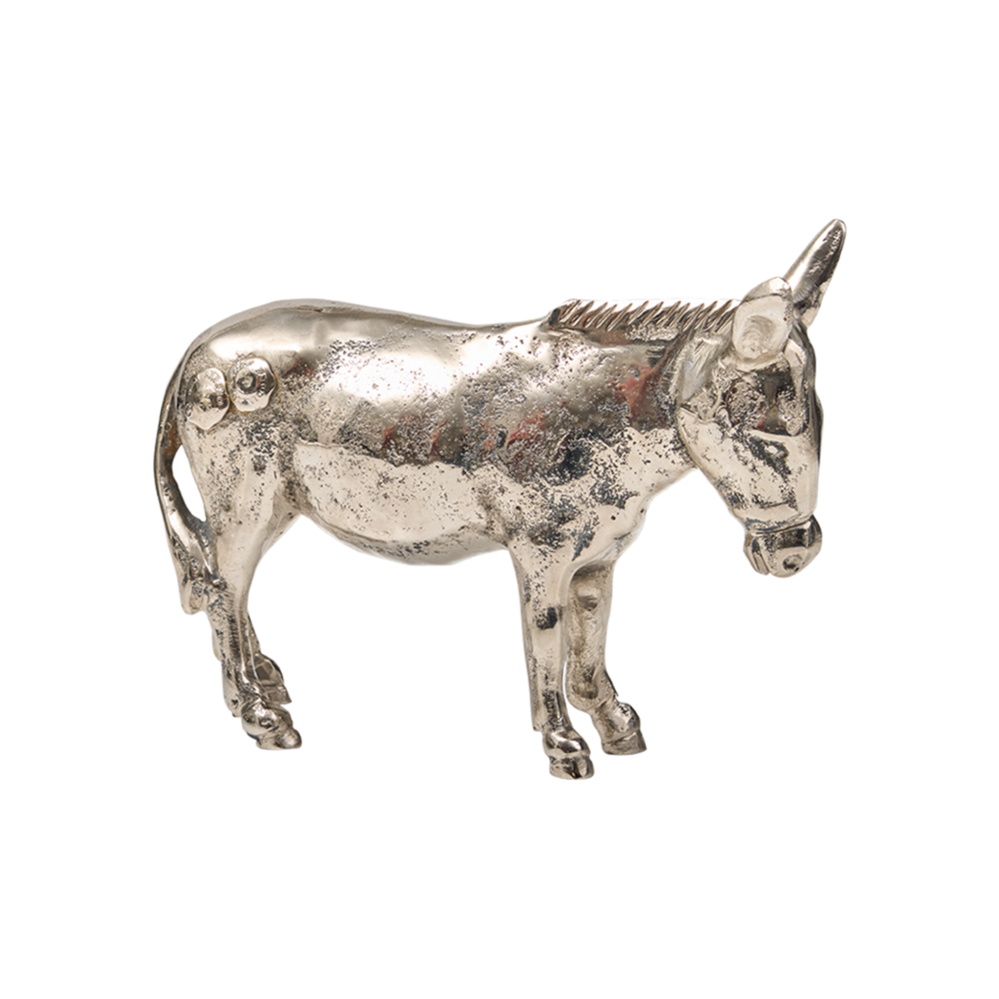 El Burro Donkey Figure in Nickel